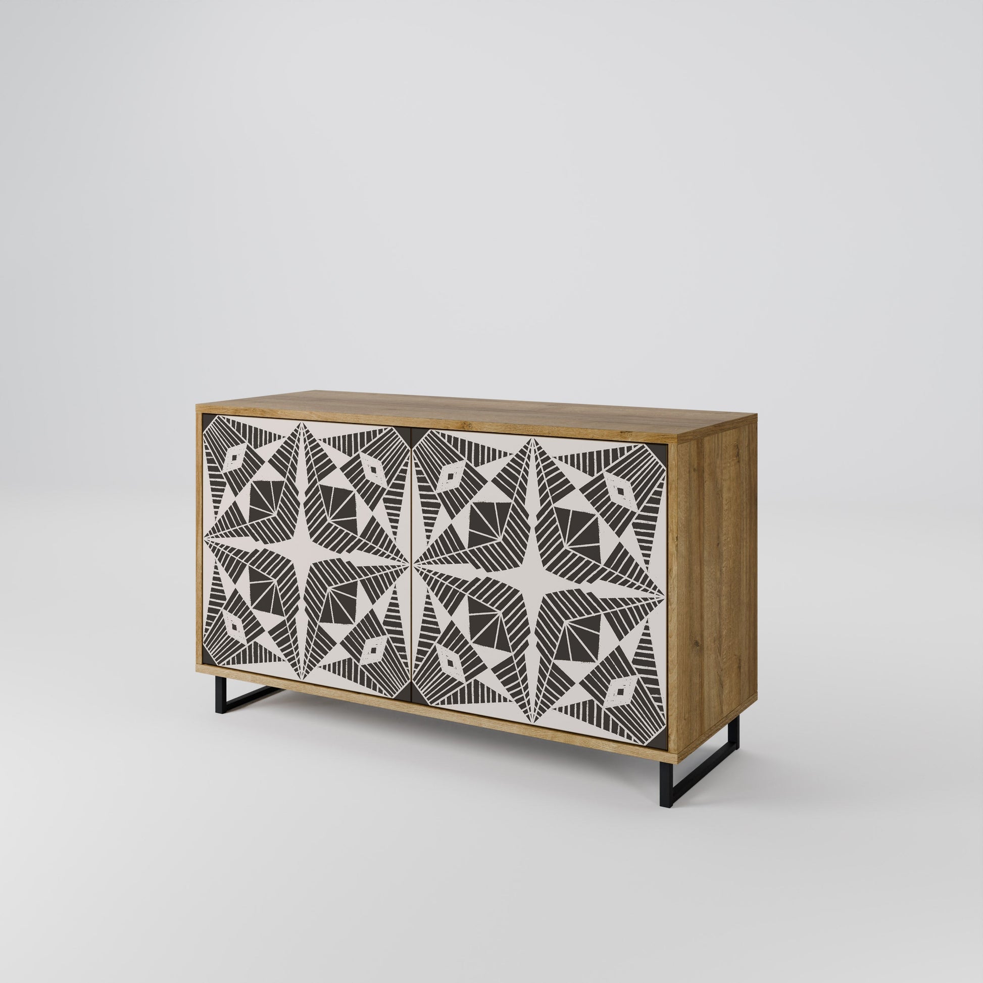 MONOCHROME NEXUS 2-Door Sideboard in Oak Effect