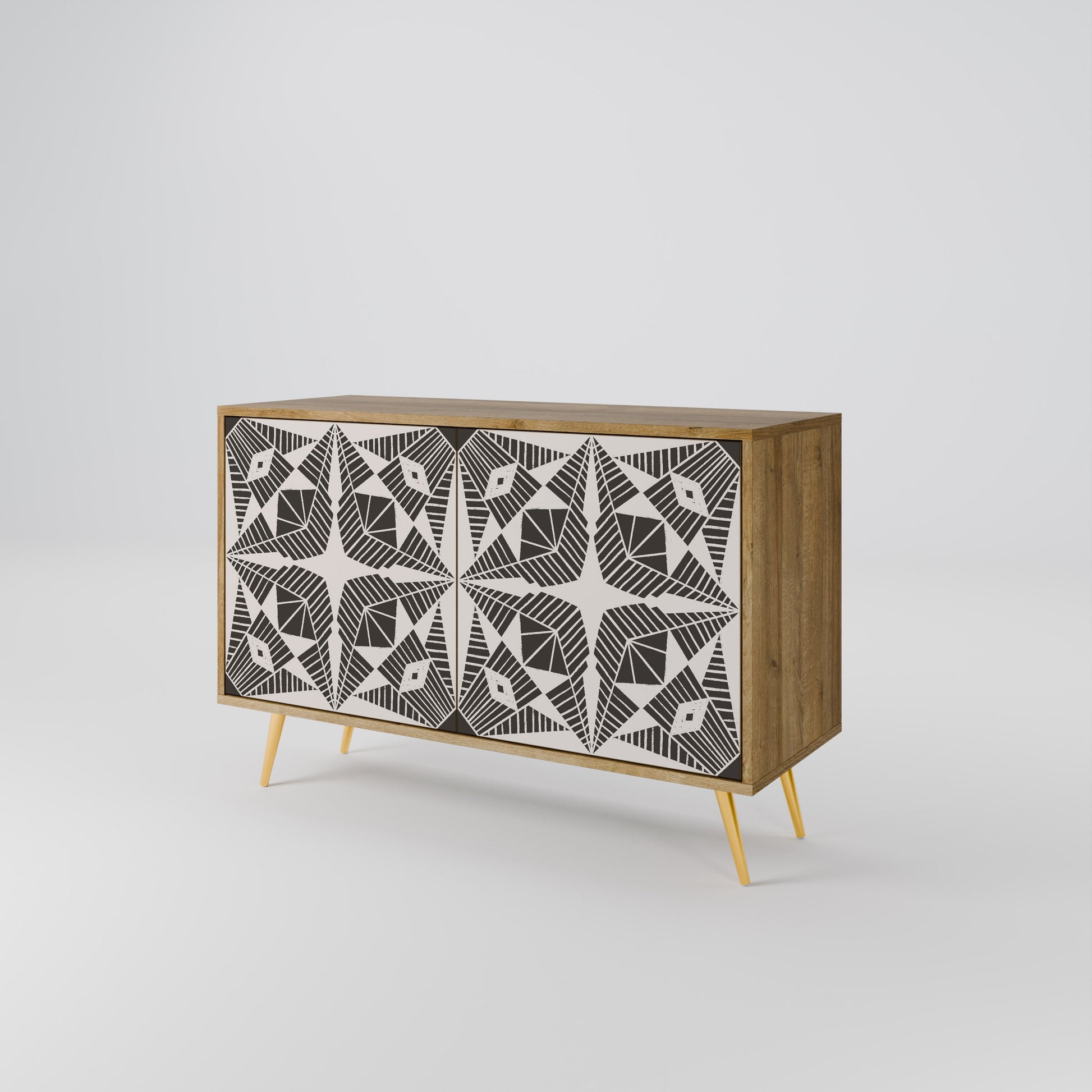MONOCHROME NEXUS 2-Door Sideboard in Oak Effect