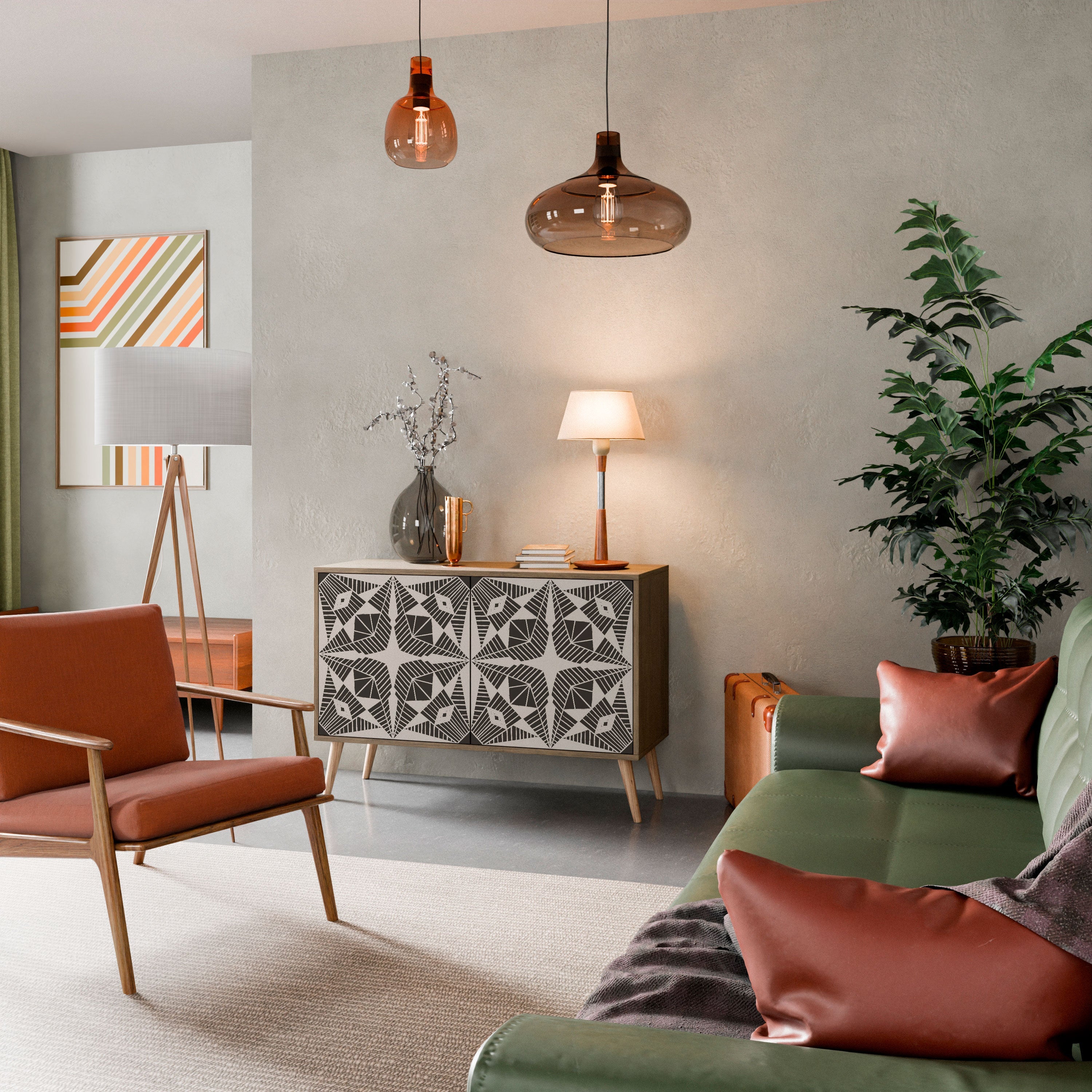 MONOCHROME NEXUS 2-Door Sideboard in Oak Effect