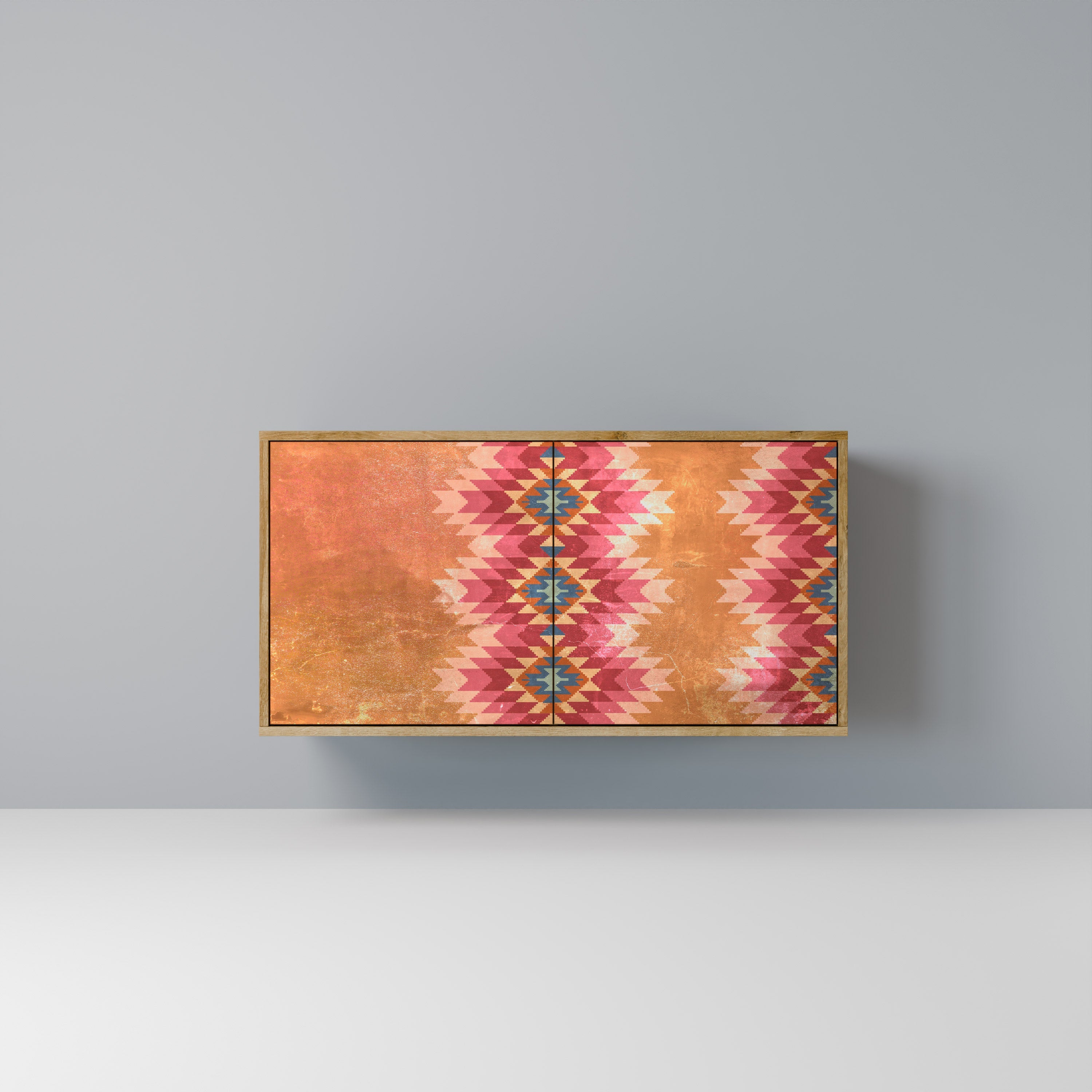 INDIAN FOLK 2-Door Sideboard in Oak Effect