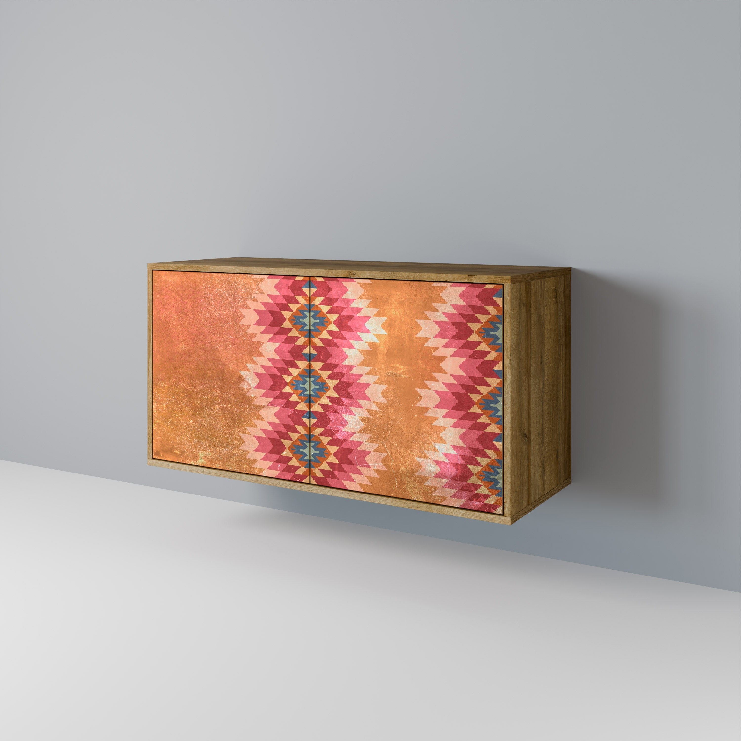 INDIAN FOLK 2-Door Sideboard in Oak Effect