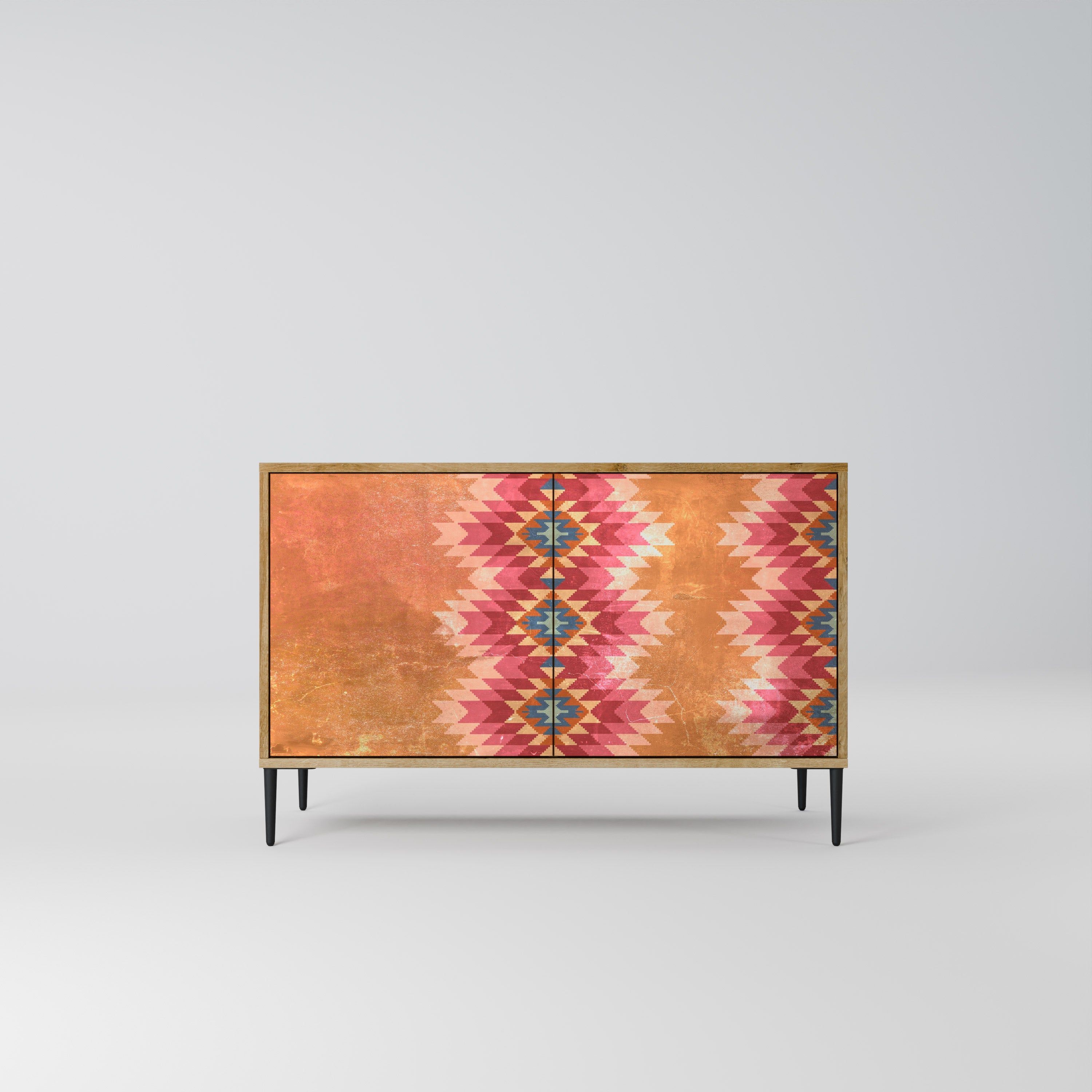 INDIAN FOLK 2-Door Sideboard in Oak Effect