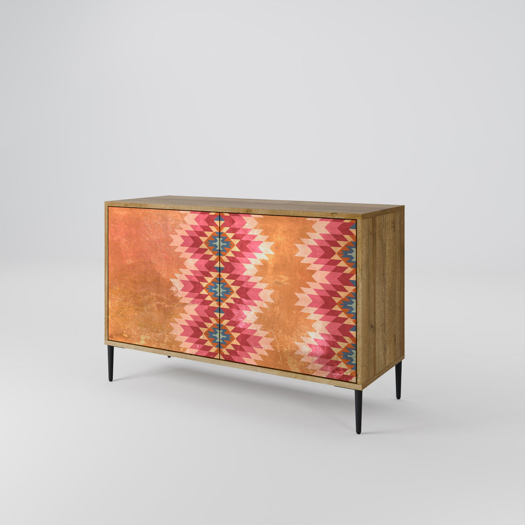 INDIAN FOLK 2-Door Sideboard in Oak Effect