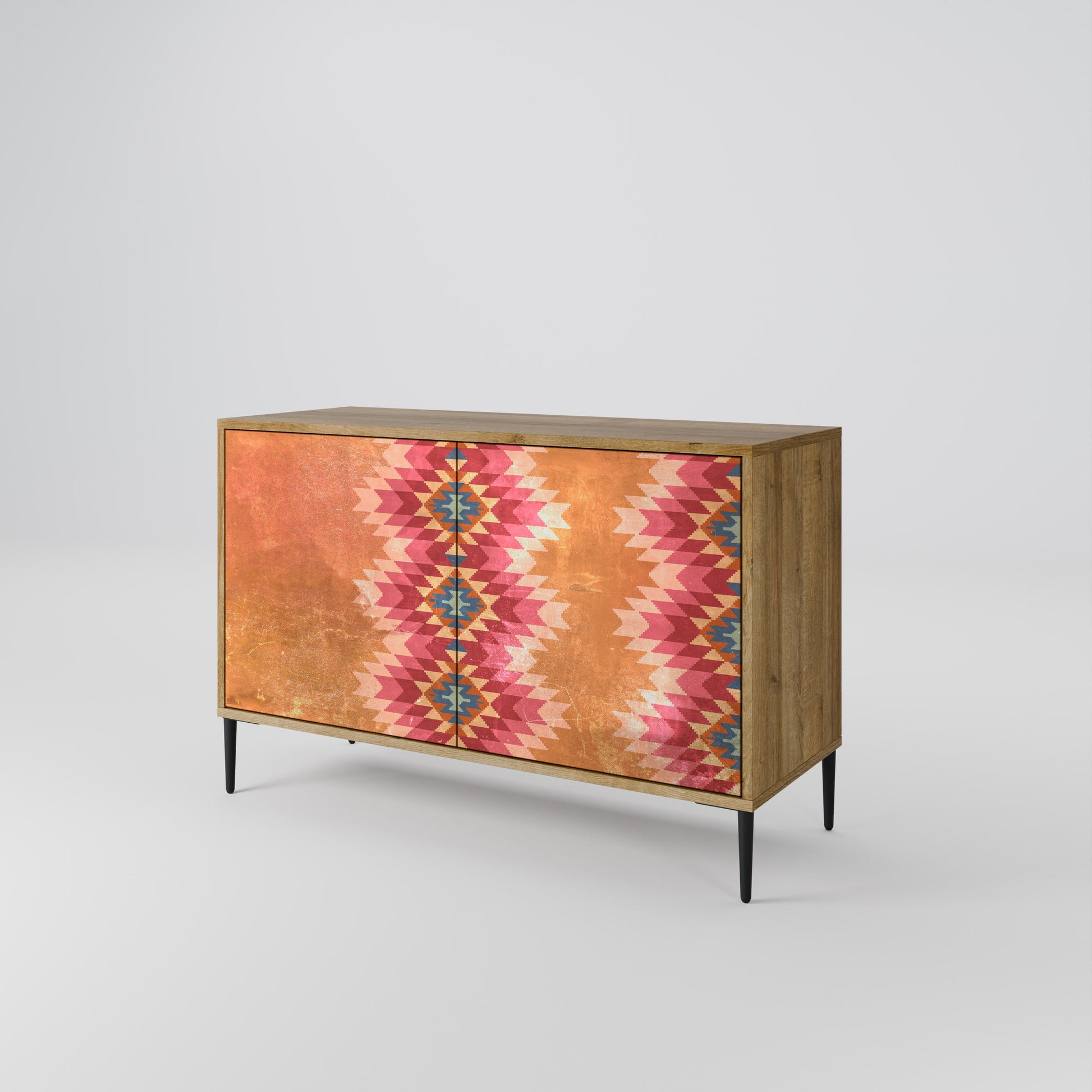 INDIAN FOLK 2-Door Sideboard in Oak Effect