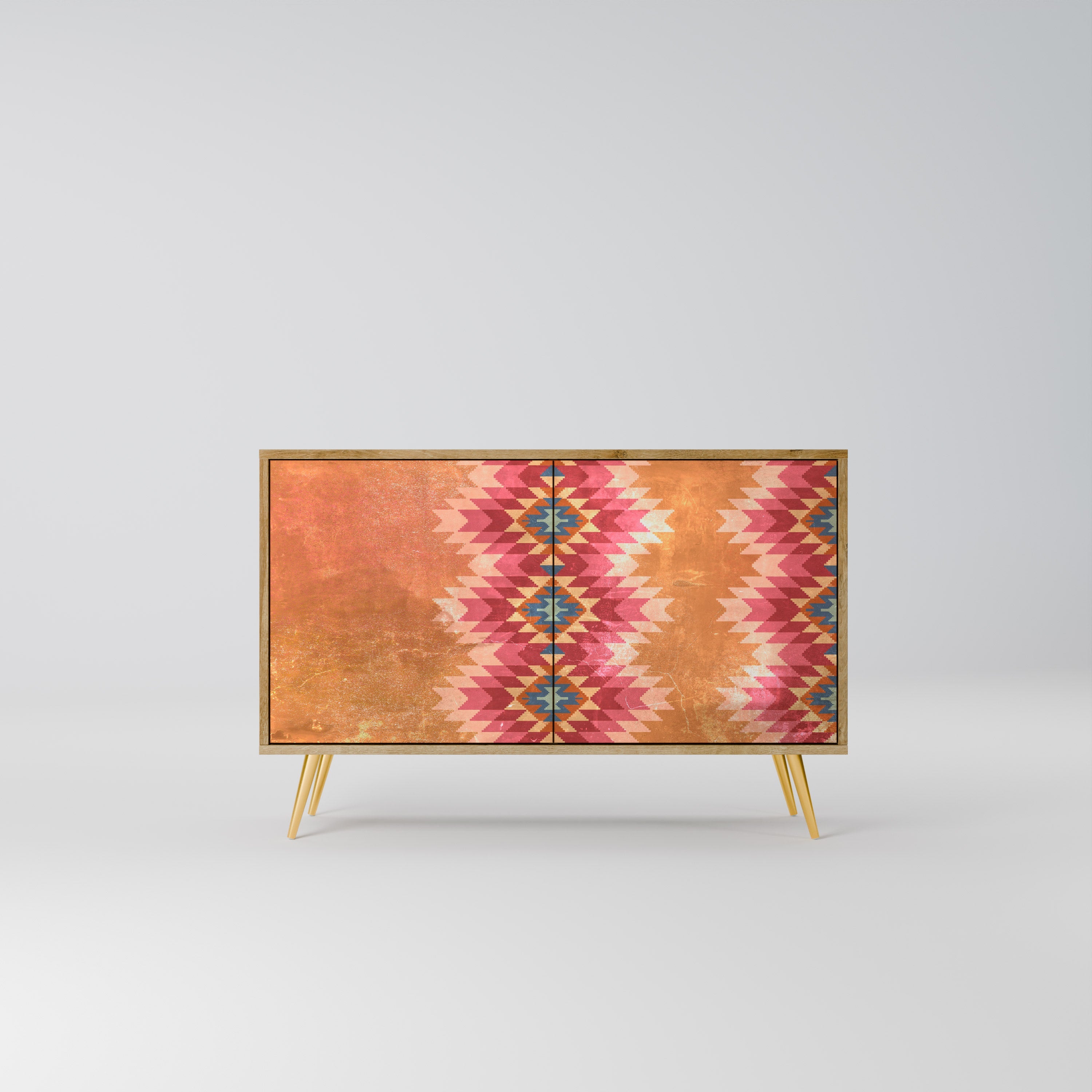 INDIAN FOLK 2-Door Sideboard in Oak Effect