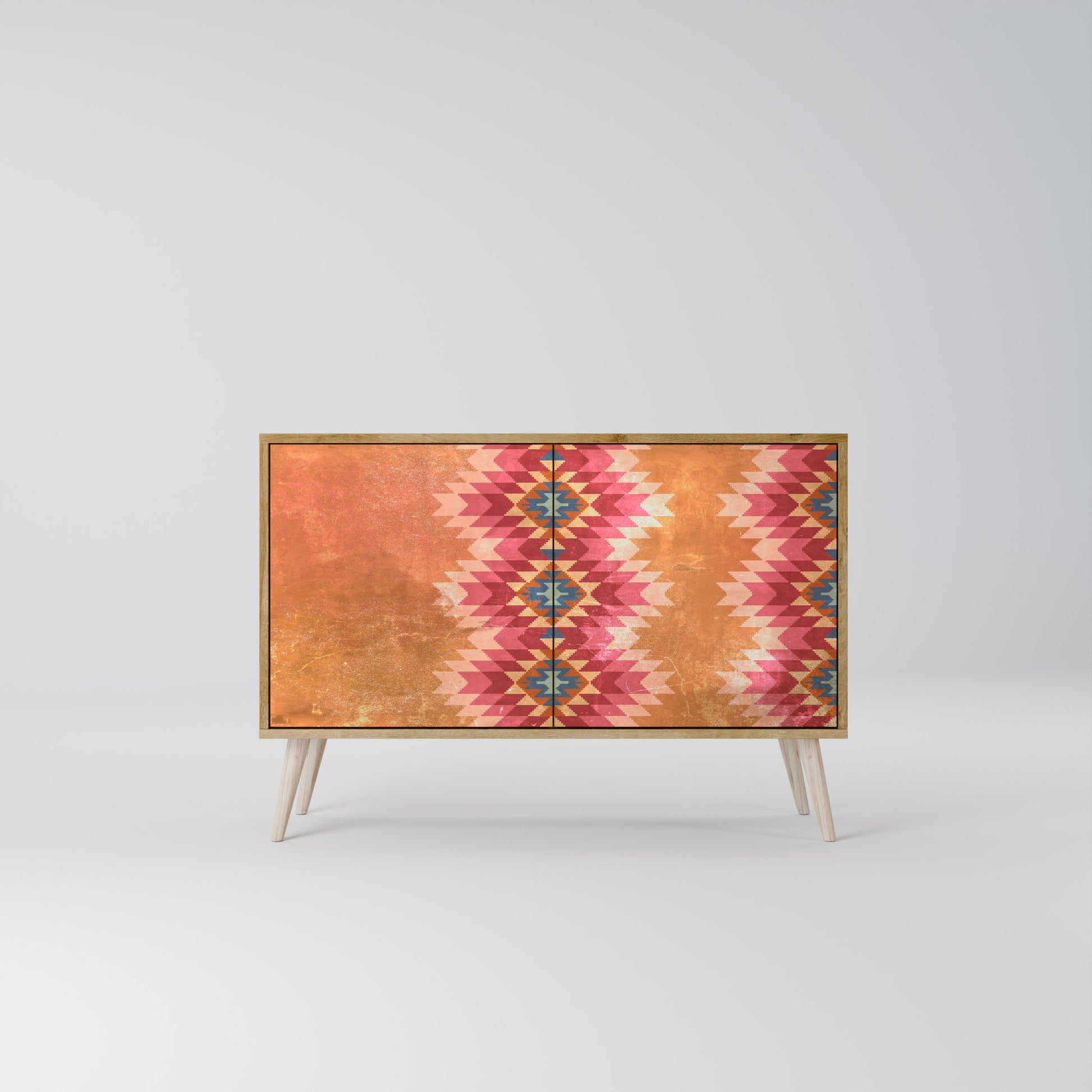 INDIAN FOLK 2-Door Sideboard in Oak Effect