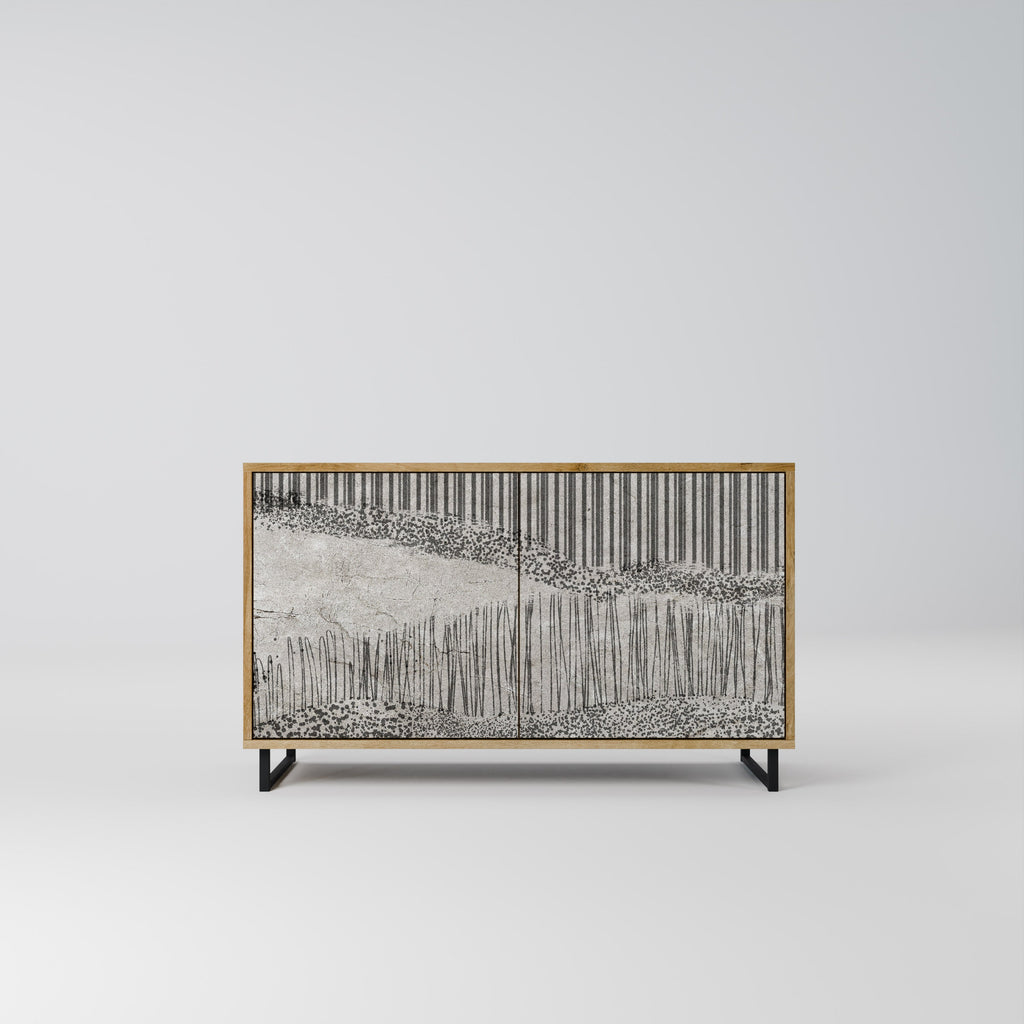 GRAIN LINES 2-Door Sideboard in Oak Effect