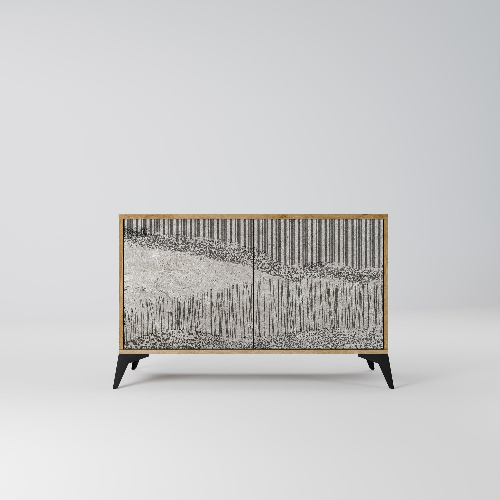 GRAIN LINES 2-Door Sideboard in Oak Effect