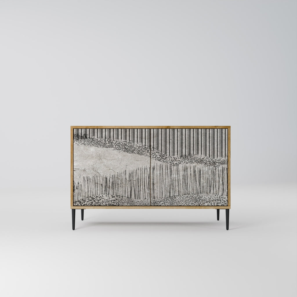 GRAIN LINES 2-Door Sideboard in Oak Effect