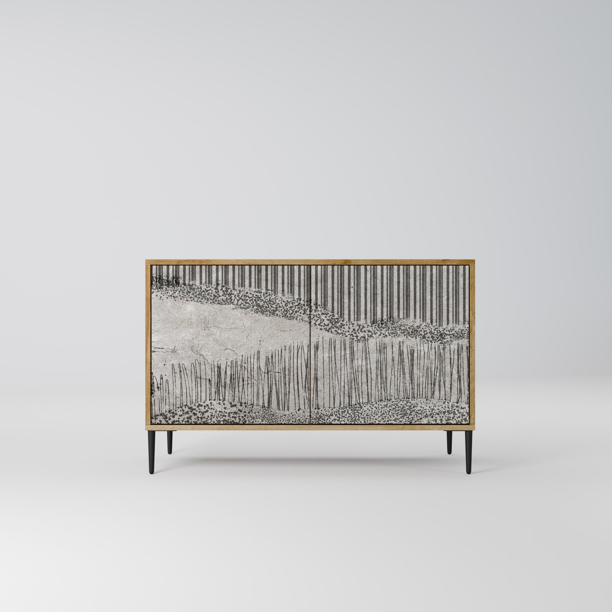 GRAIN LINES 2-Door Sideboard in Oak Effect