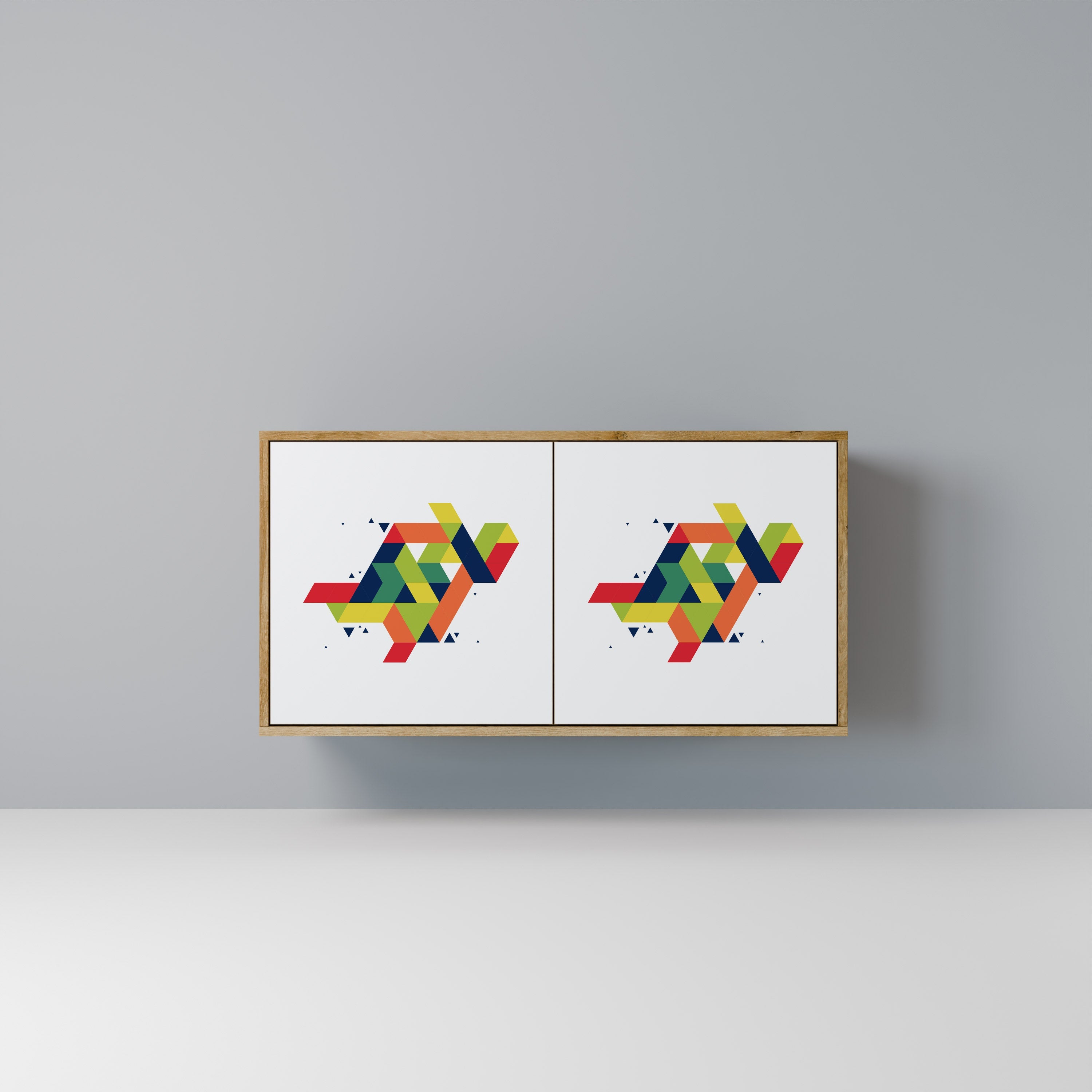 FUTURE SIGN 2-Door Sideboard in Oak Effect