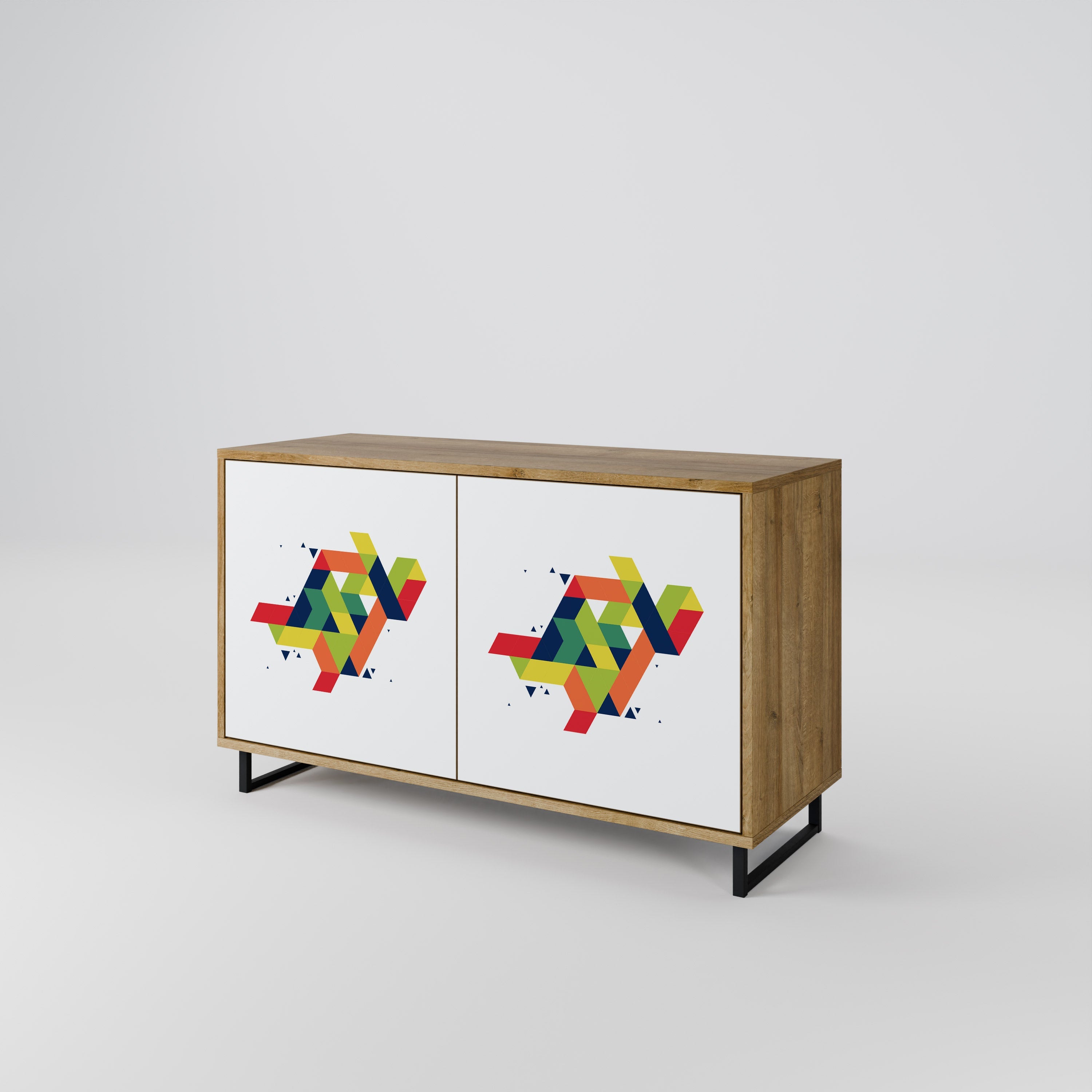 FUTURE SIGN 2-Door Sideboard in Oak Effect