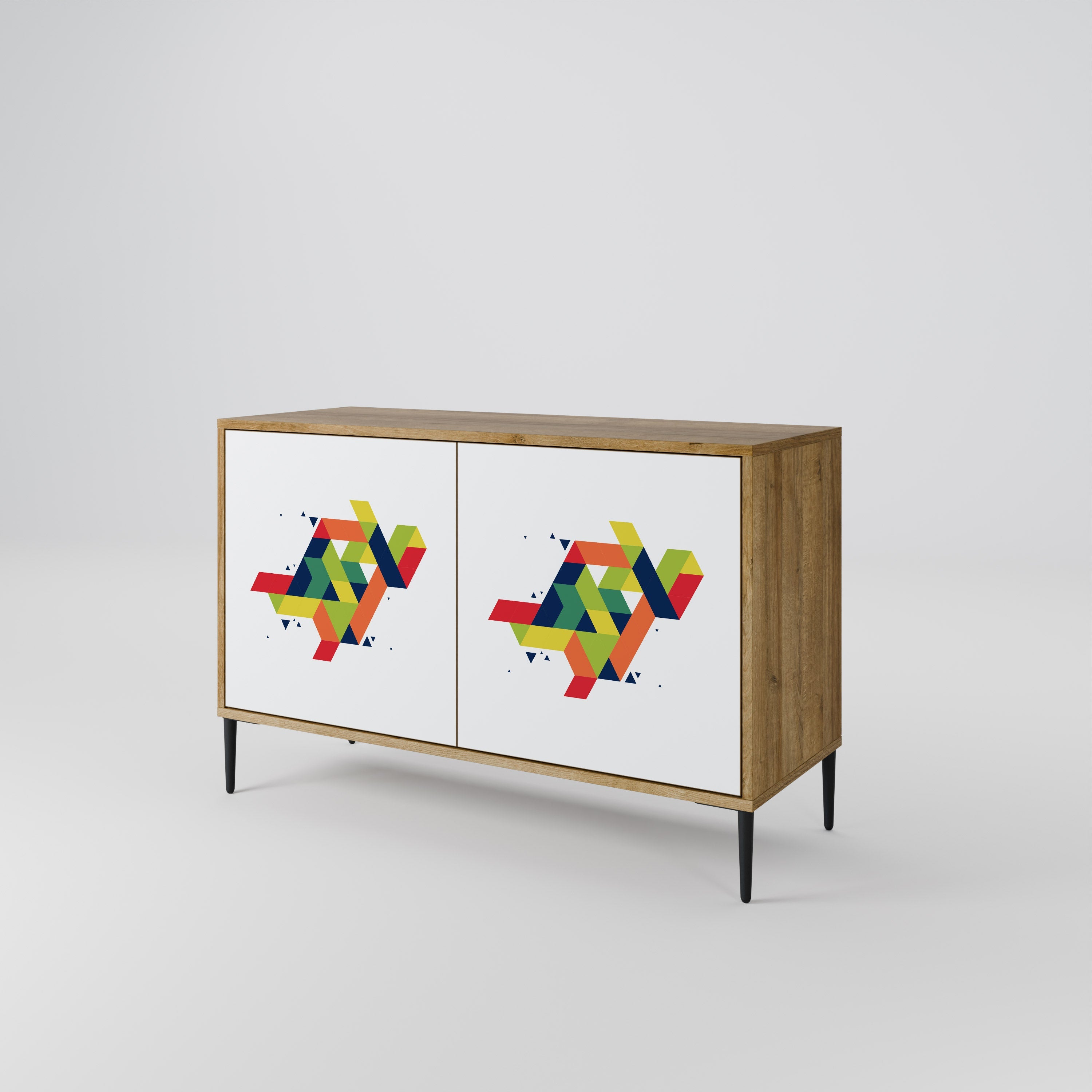 FUTURE SIGN 2-Door Sideboard in Oak Effect