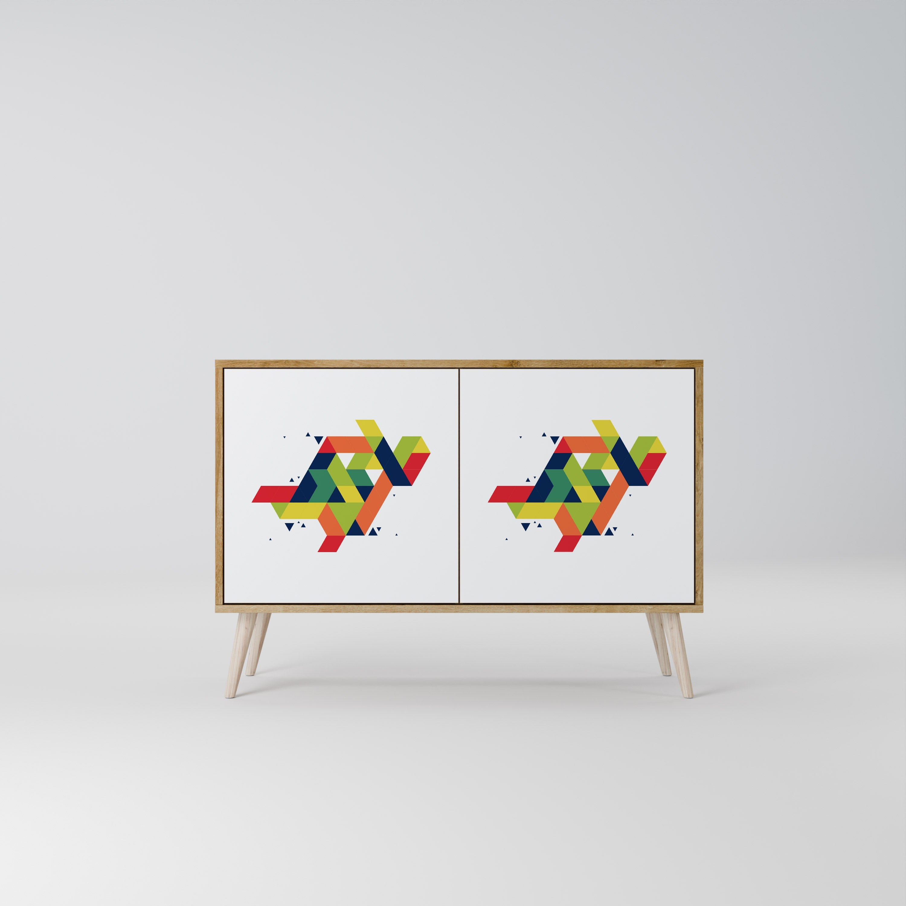 FUTURE SIGN 2-Door Sideboard in Oak Effect