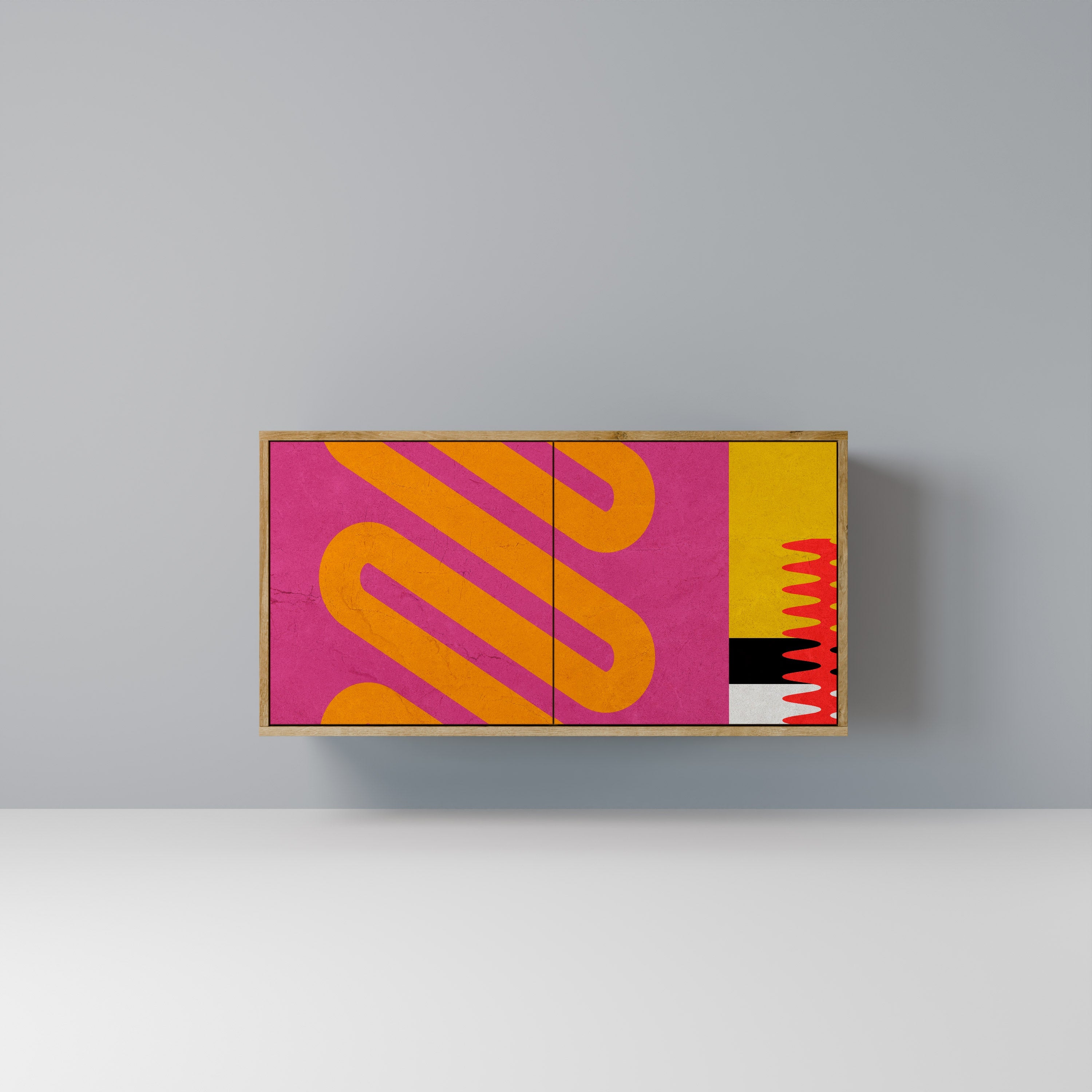 VIVID ART 2-Door Sideboard in Oak Effect