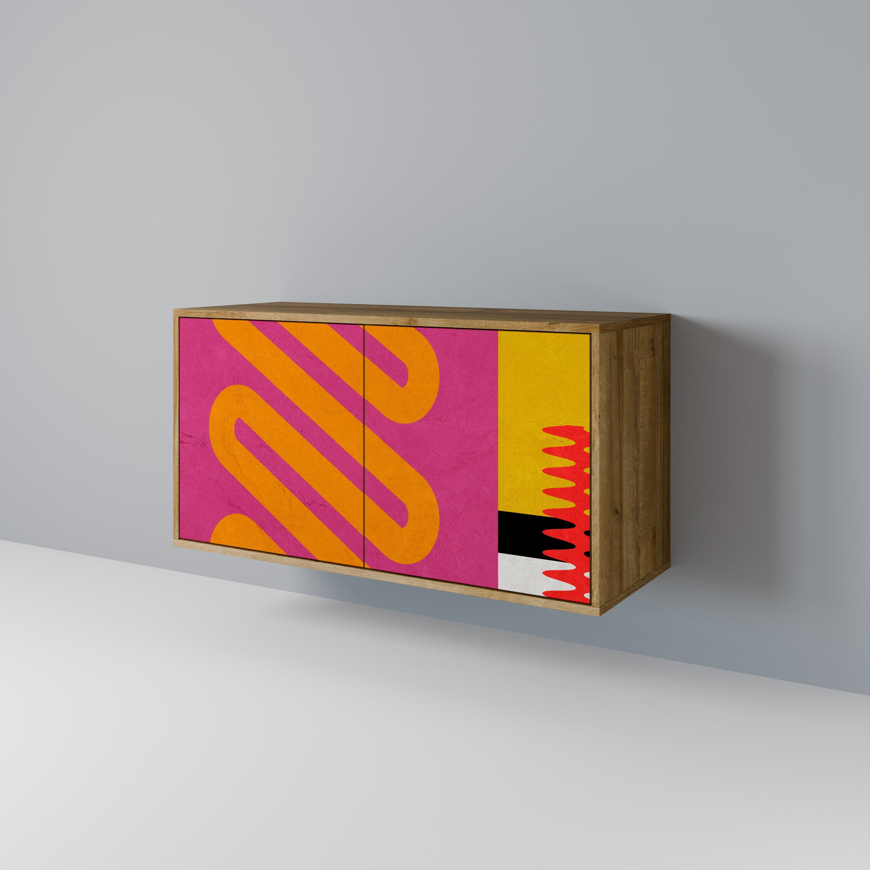 VIVID ART 2-Door Sideboard in Oak Effect