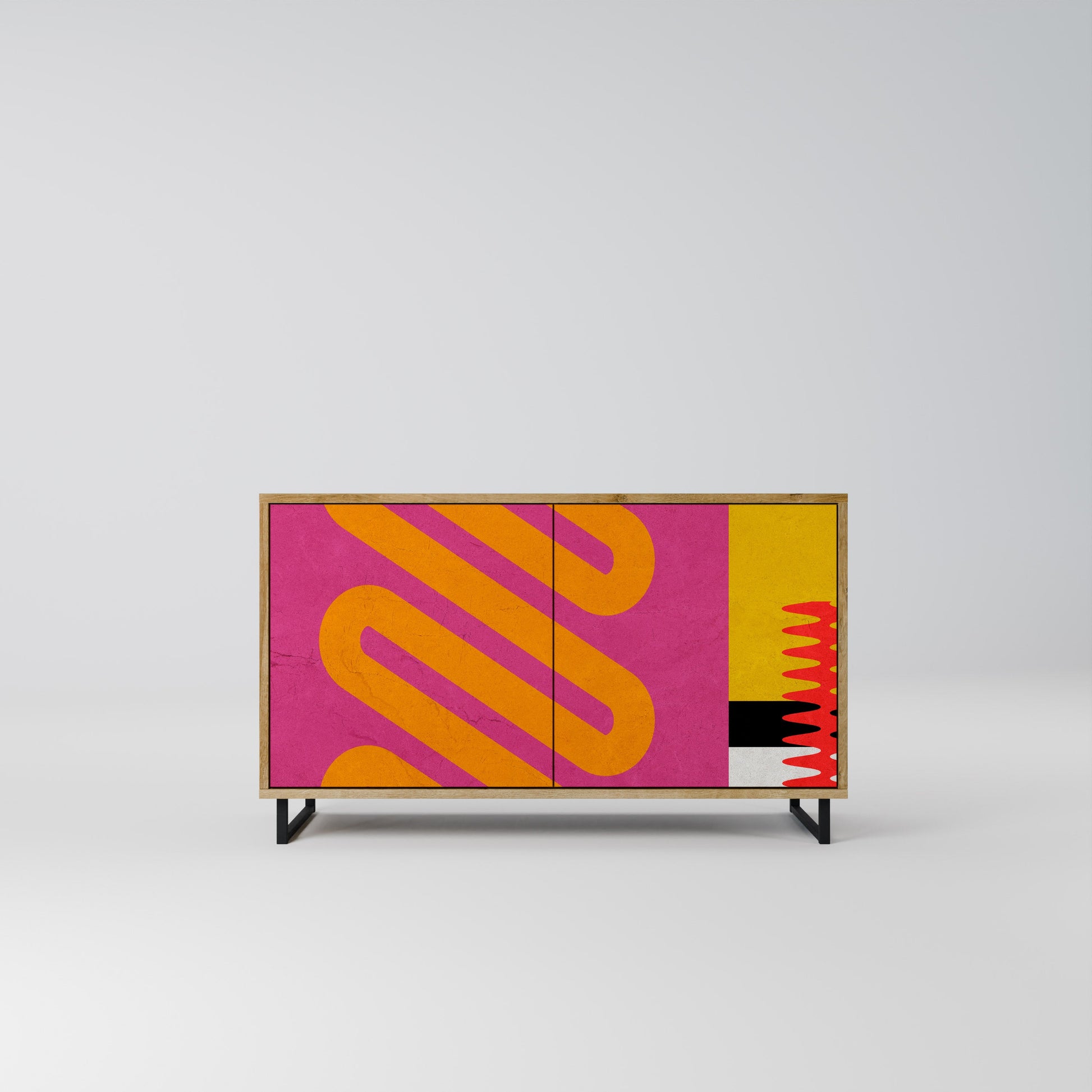 VIVID ART 2-Door Sideboard in Oak Effect
