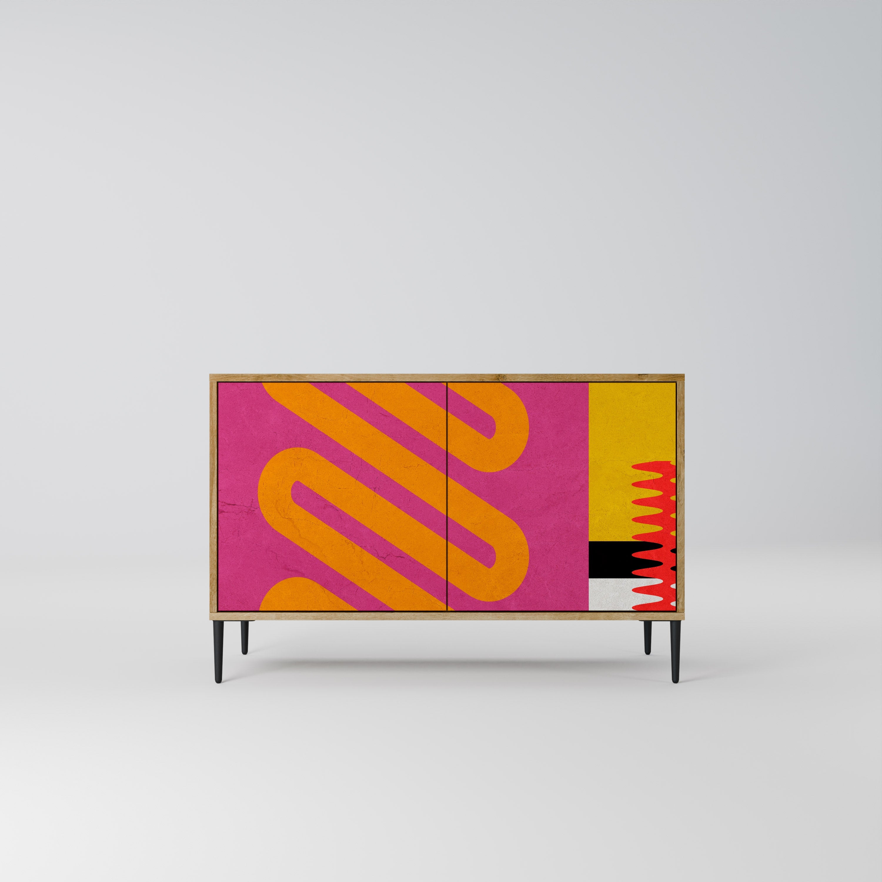 VIVID ART 2-Door Sideboard in Oak Effect