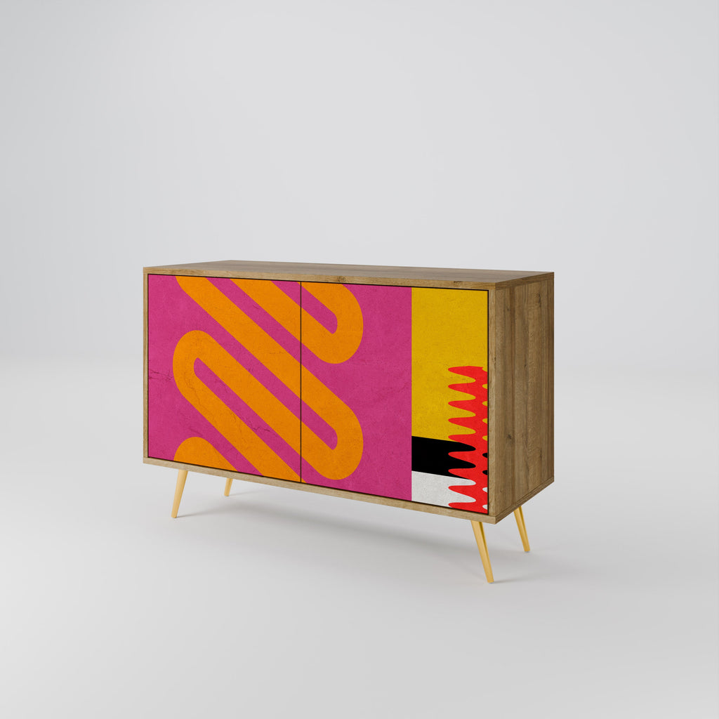 VIVID ART 2-Door Sideboard in Oak Effect