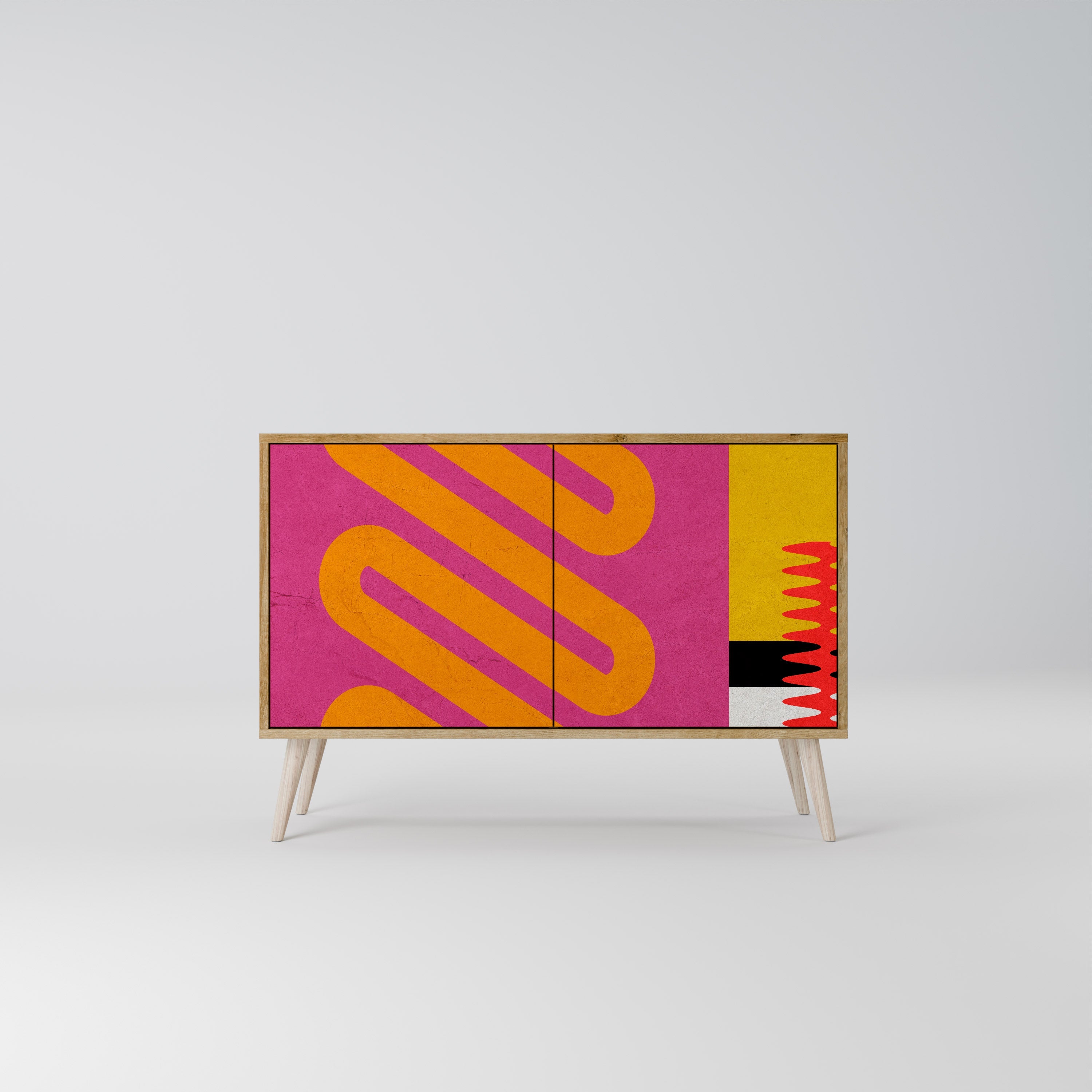 VIVID ART 2-Door Sideboard in Oak Effect