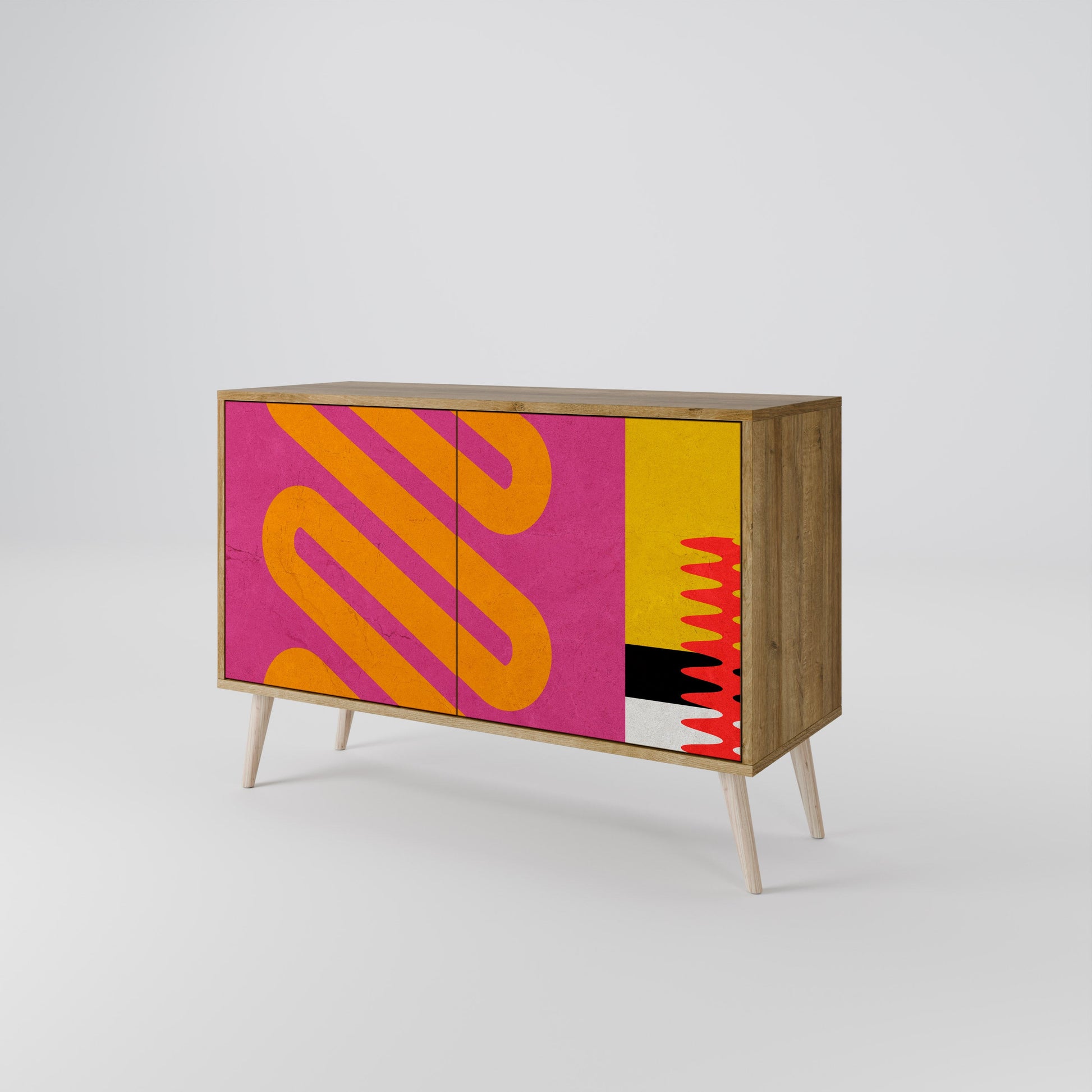 VIVID ART 2-Door Sideboard in Oak Effect