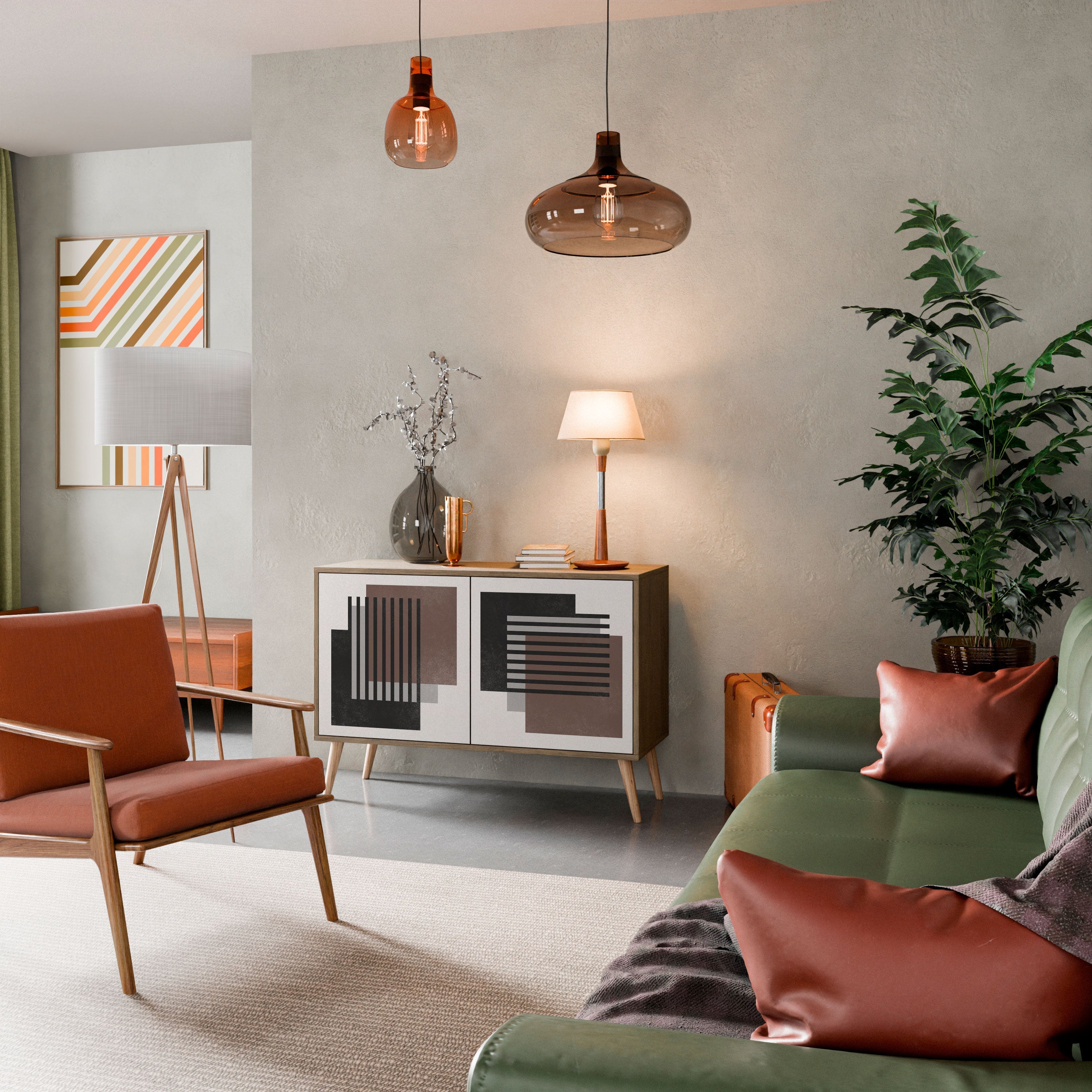 SHADOW SYNCHRONY 2-Door Sideboard in Oak Effect