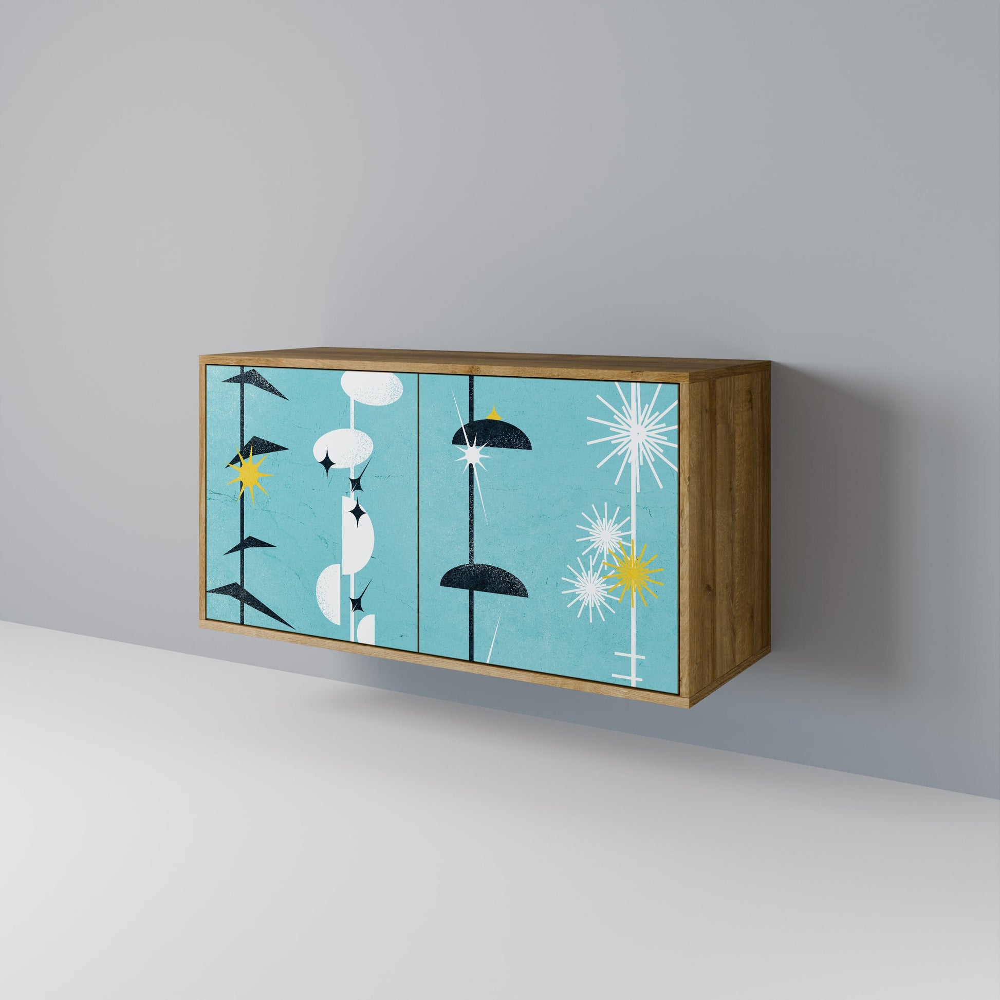 PATHS TO HAPPINESS 2-Door Sideboard in Oak Effect