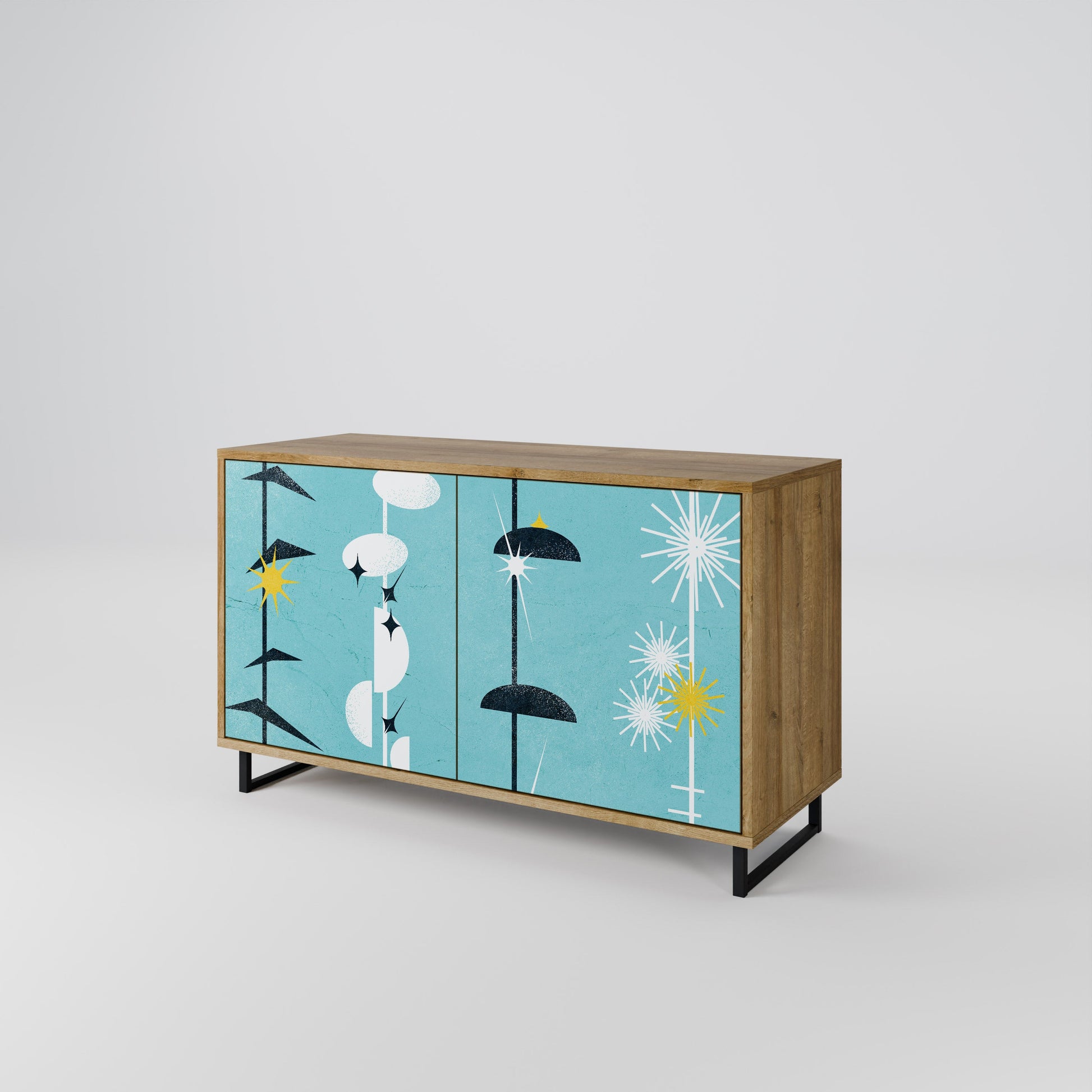 PATHS TO HAPPINESS 2-Door Sideboard in Oak Effect