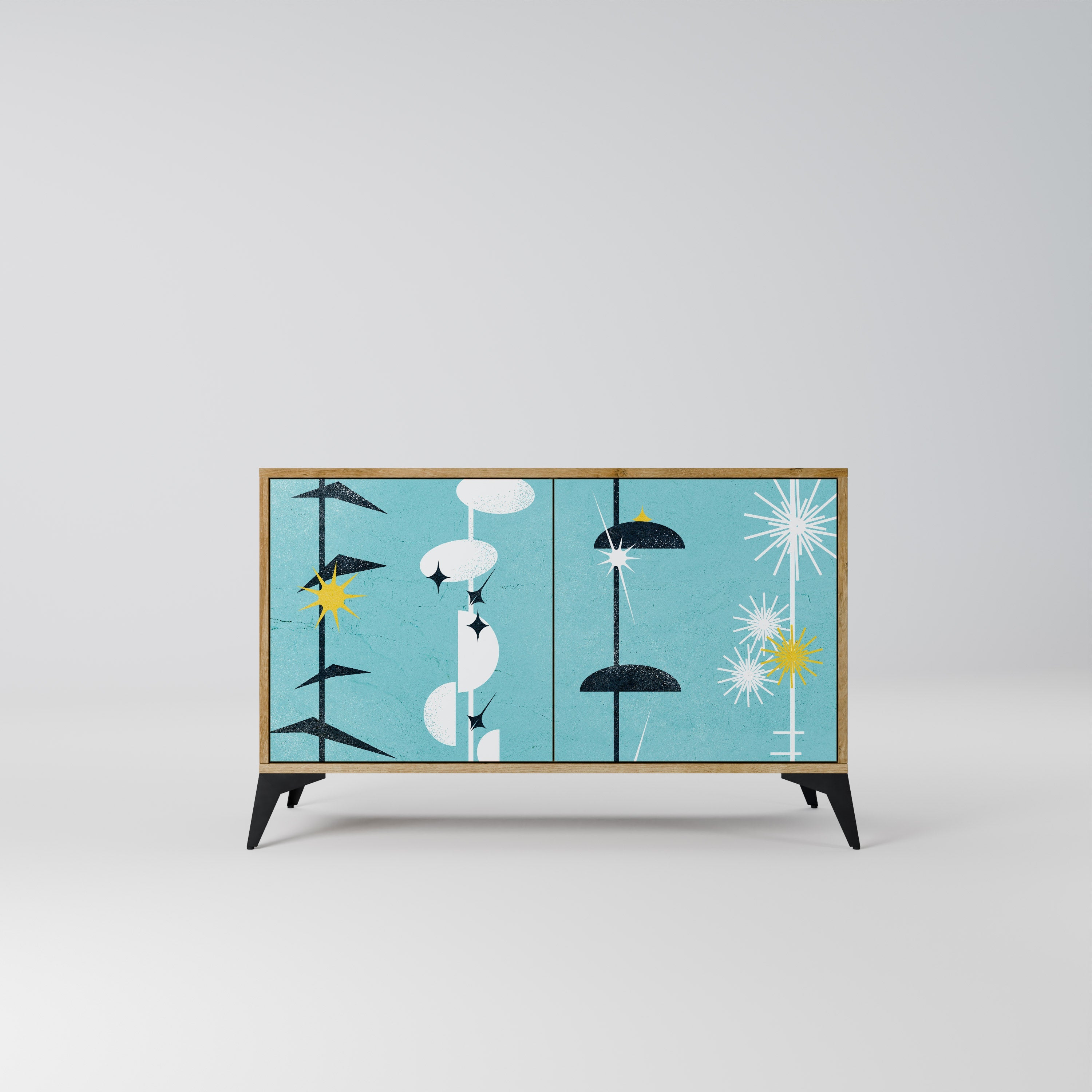 PATHS TO HAPPINESS 2-Door Sideboard in Oak Effect