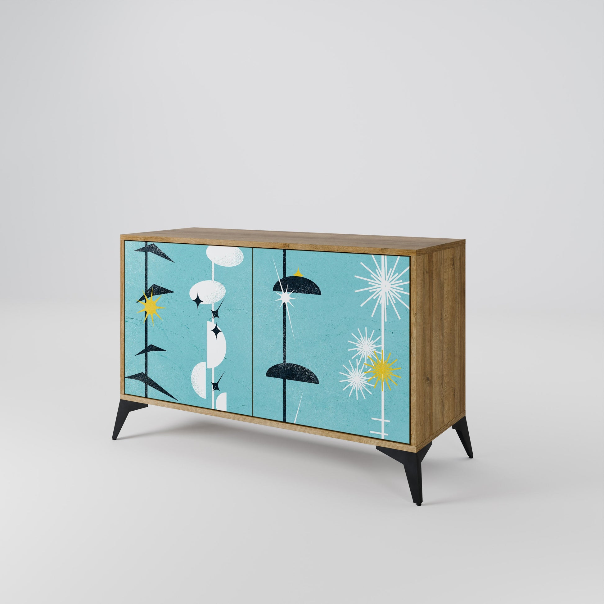 PATHS TO HAPPINESS 2-Door Sideboard in Oak Effect