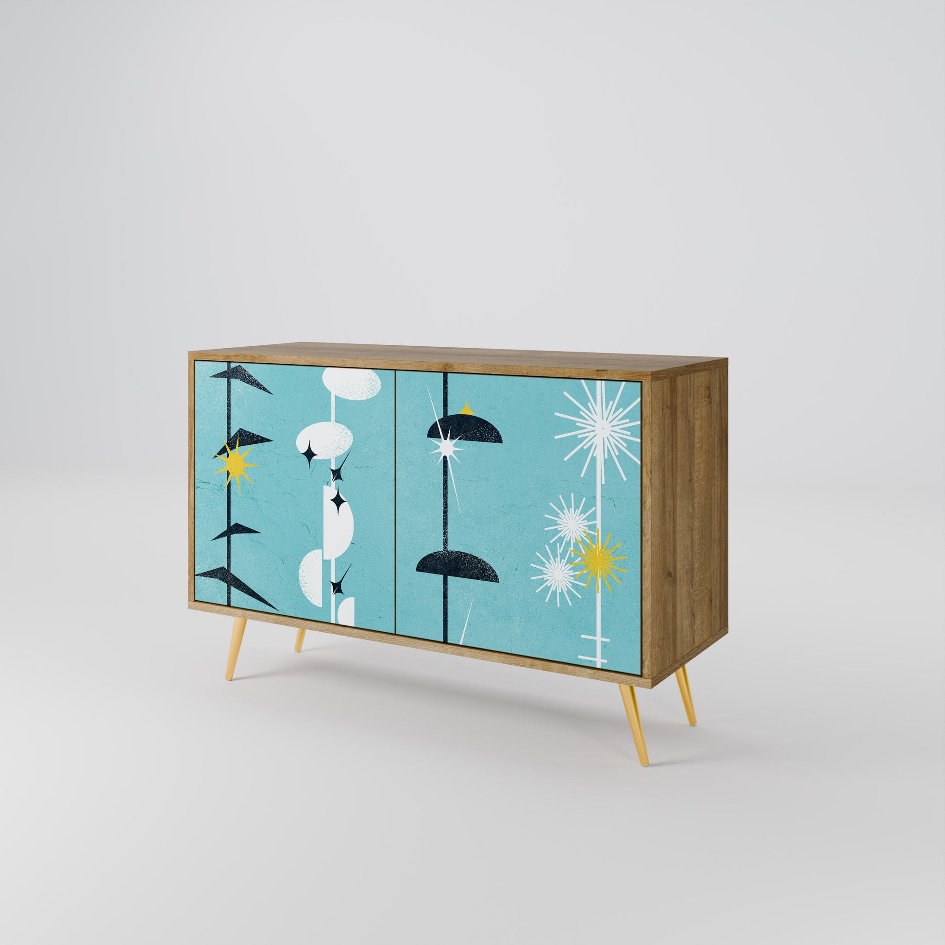 PATHS TO HAPPINESS 2-Door Sideboard in Oak Effect