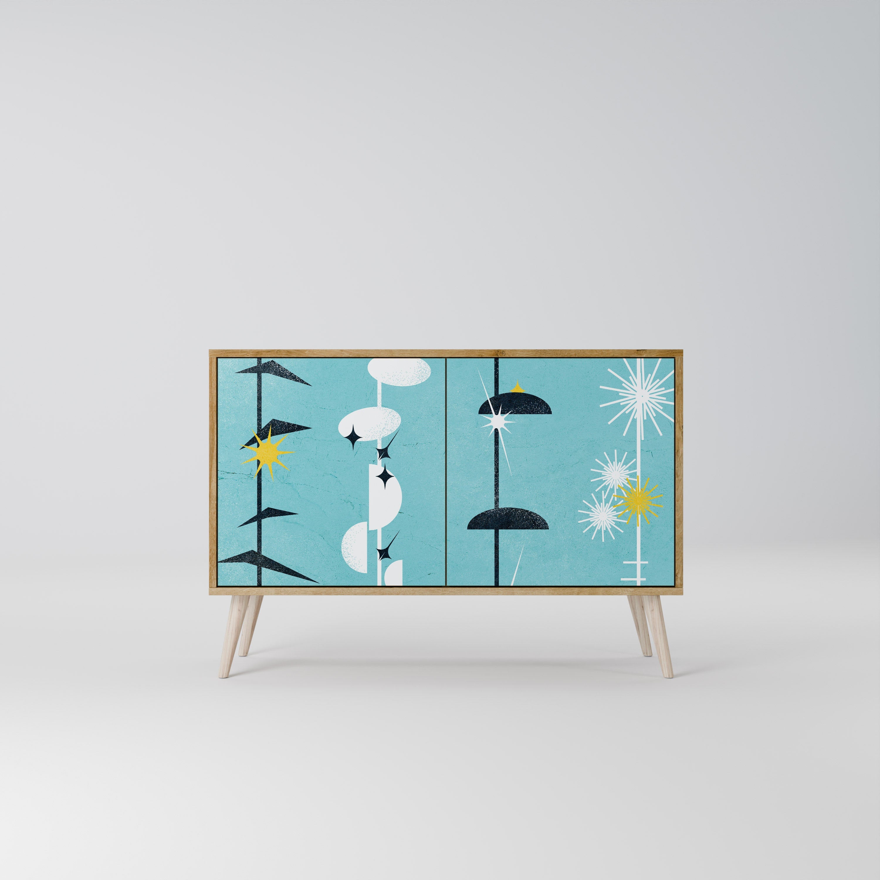 PATHS TO HAPPINESS 2-Door Sideboard in Oak Effect