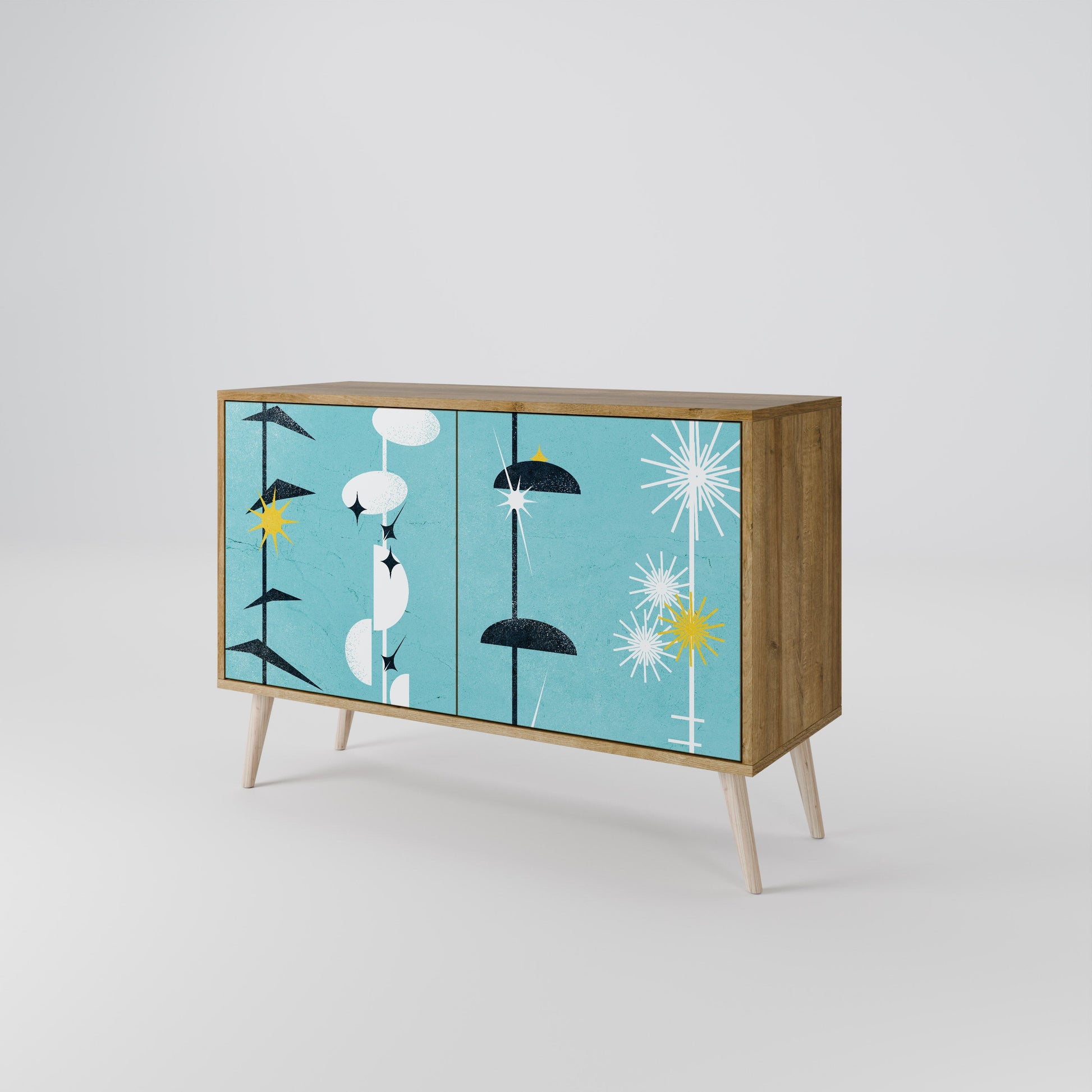 PATHS TO HAPPINESS 2-Door Sideboard in Oak Effect