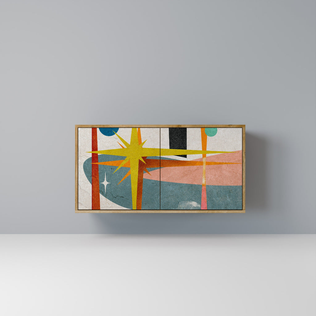 INTERSTELLAR VIBES 2-Door Sideboard in Oak Effect