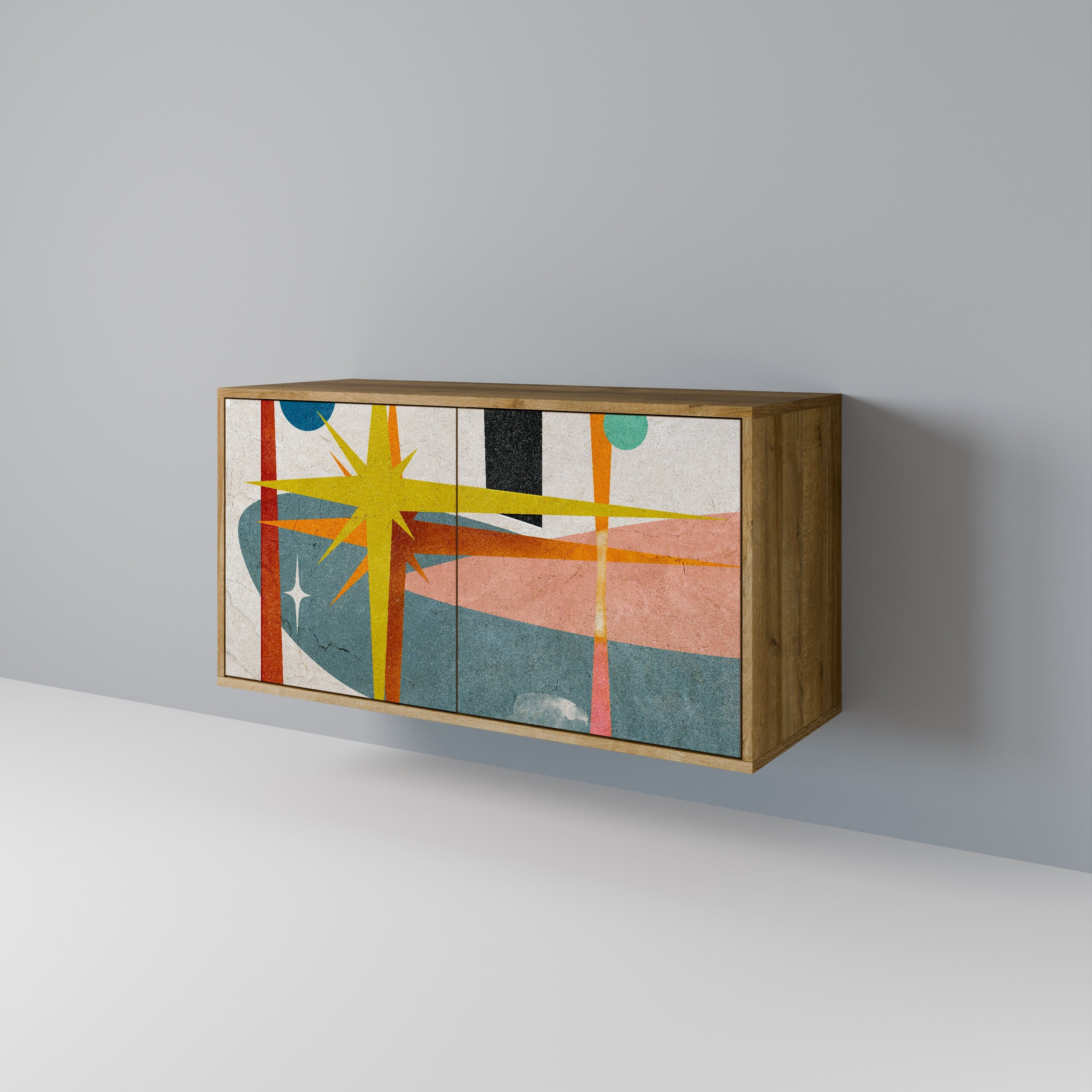 INTERSTELLAR VIBES 2-Door Sideboard in Oak Effect