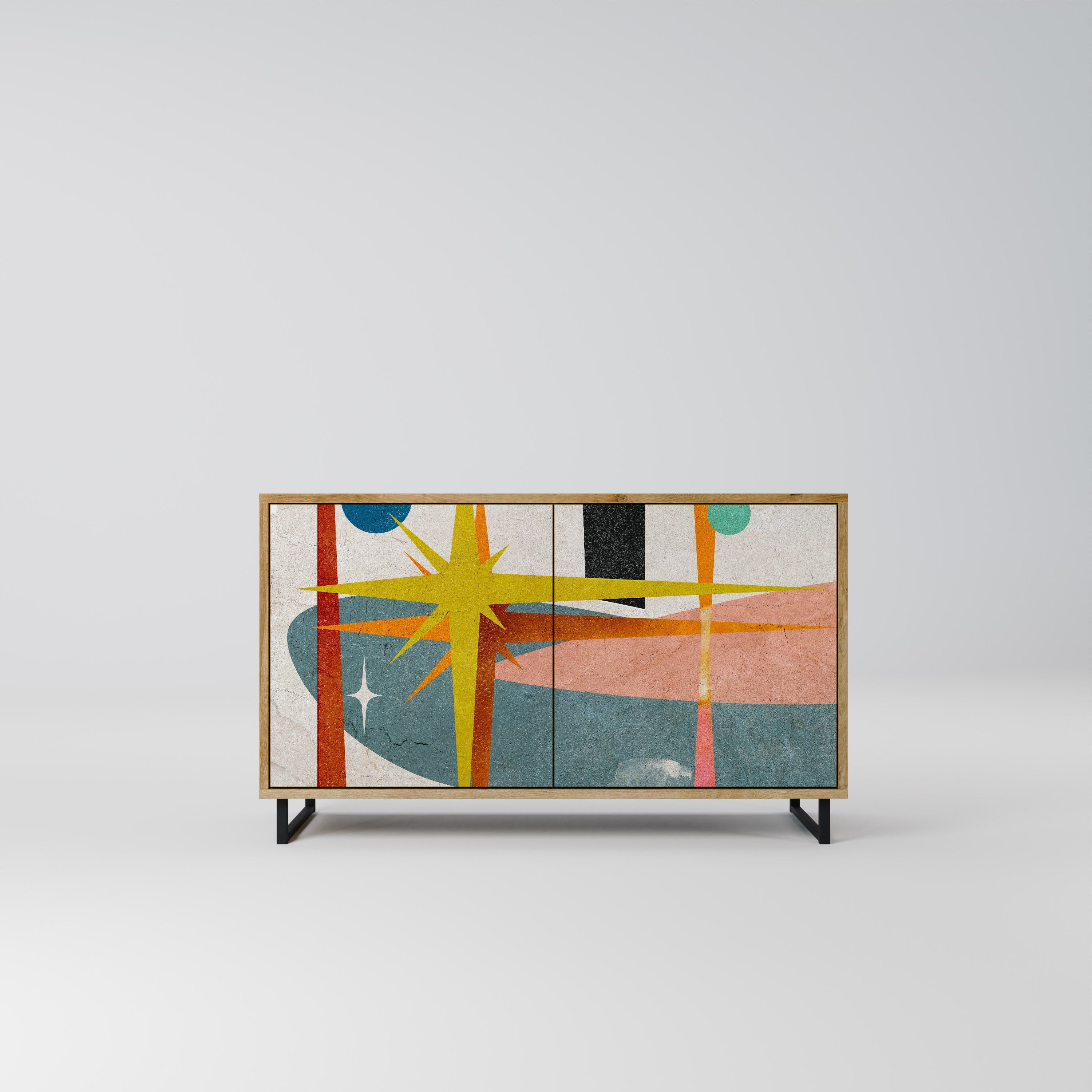 INTERSTELLAR VIBES 2-Door Sideboard in Oak Effect