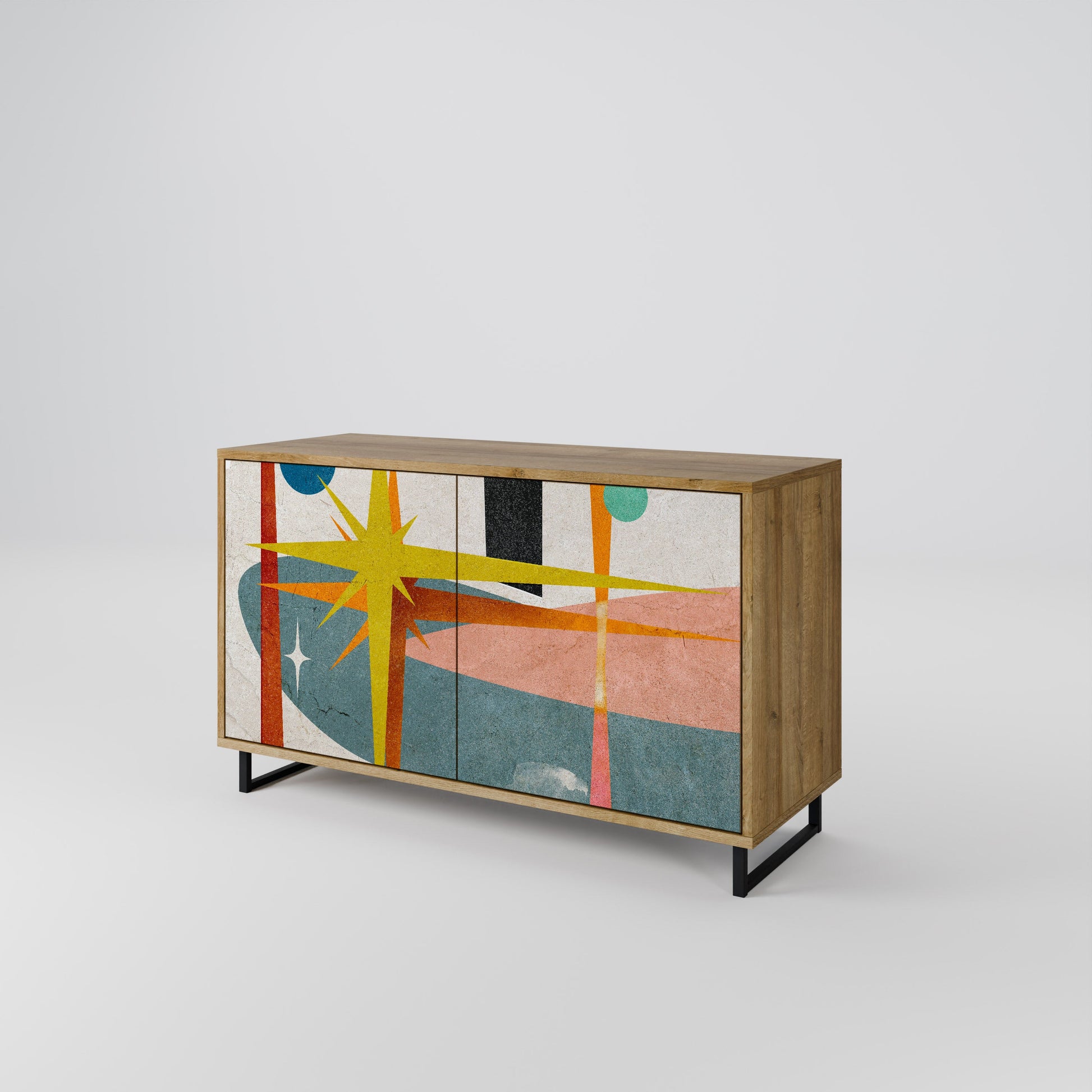 INTERSTELLAR VIBES 2-Door Sideboard in Oak Effect