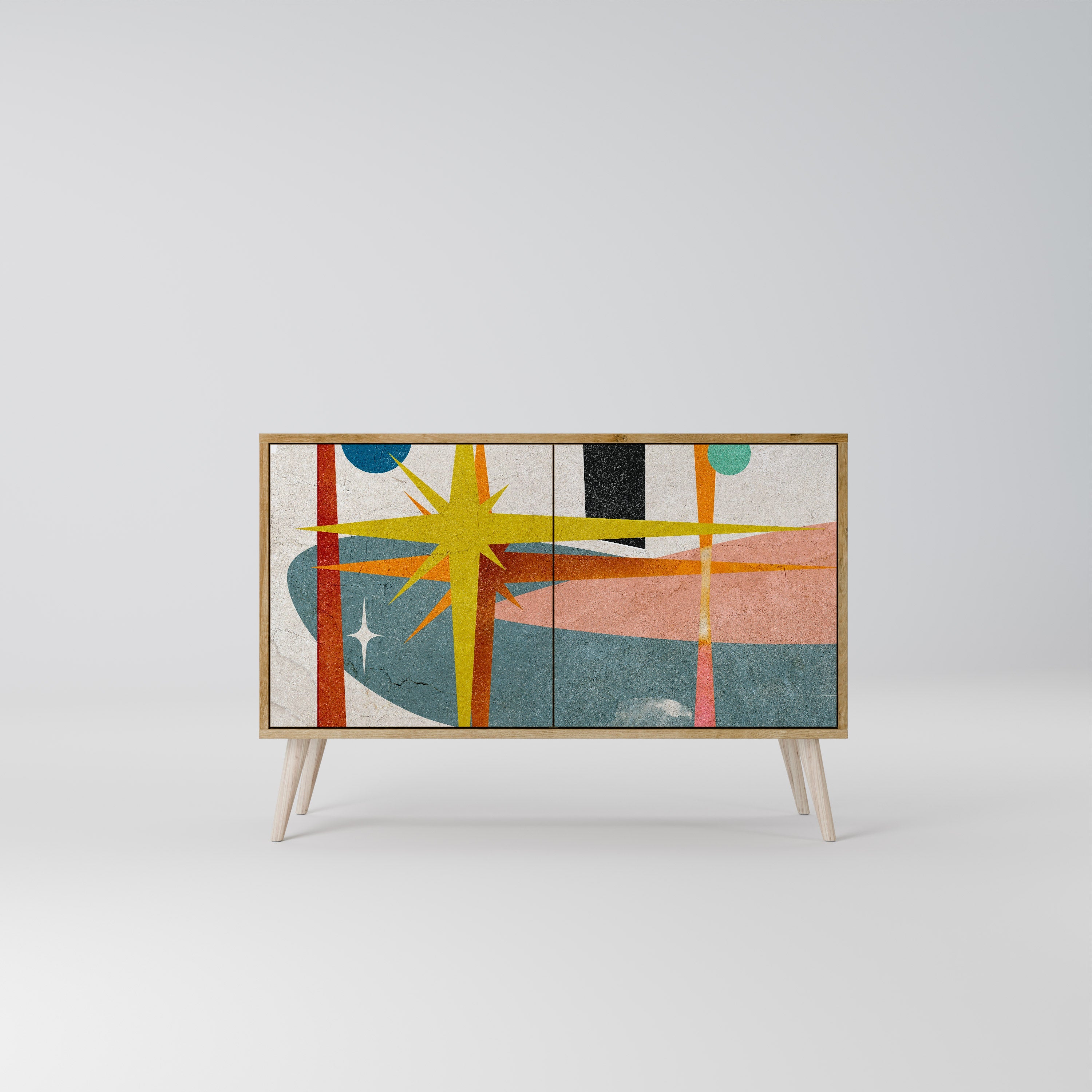 INTERSTELLAR VIBES 2-Door Sideboard in Oak Effect
