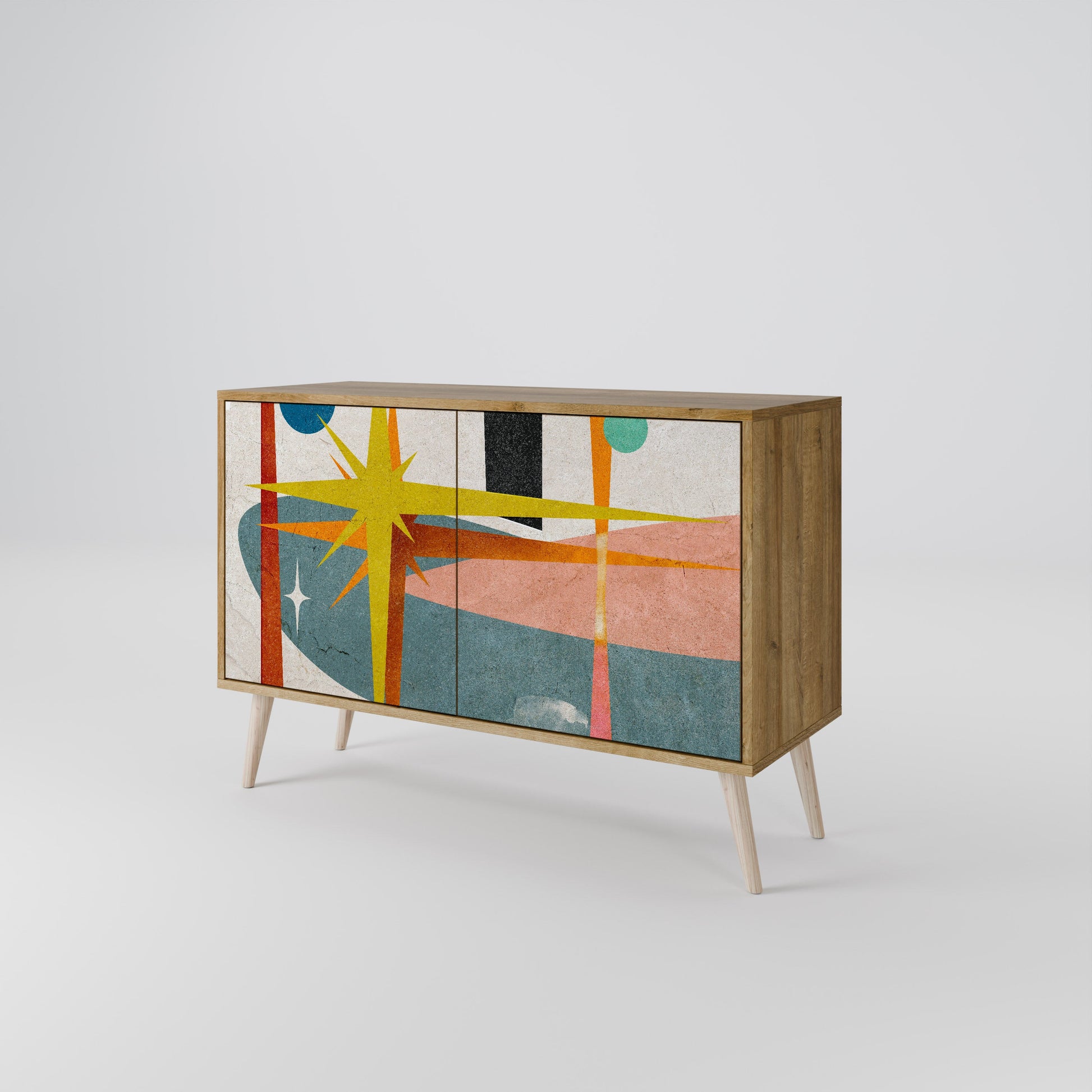 INTERSTELLAR VIBES 2-Door Sideboard in Oak Effect
