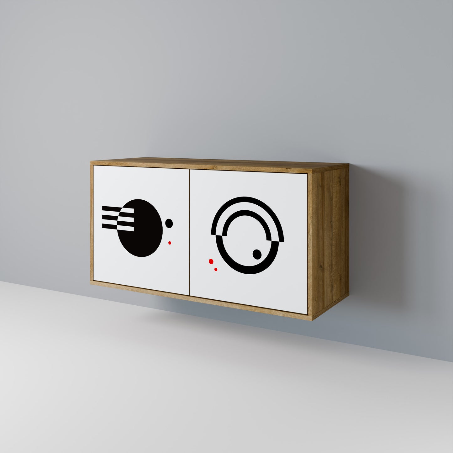 BLACK AND WHITE COMBINATION 2-Door Sideboard