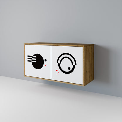BLACK AND WHITE COMBINATION 2-Door Sideboard