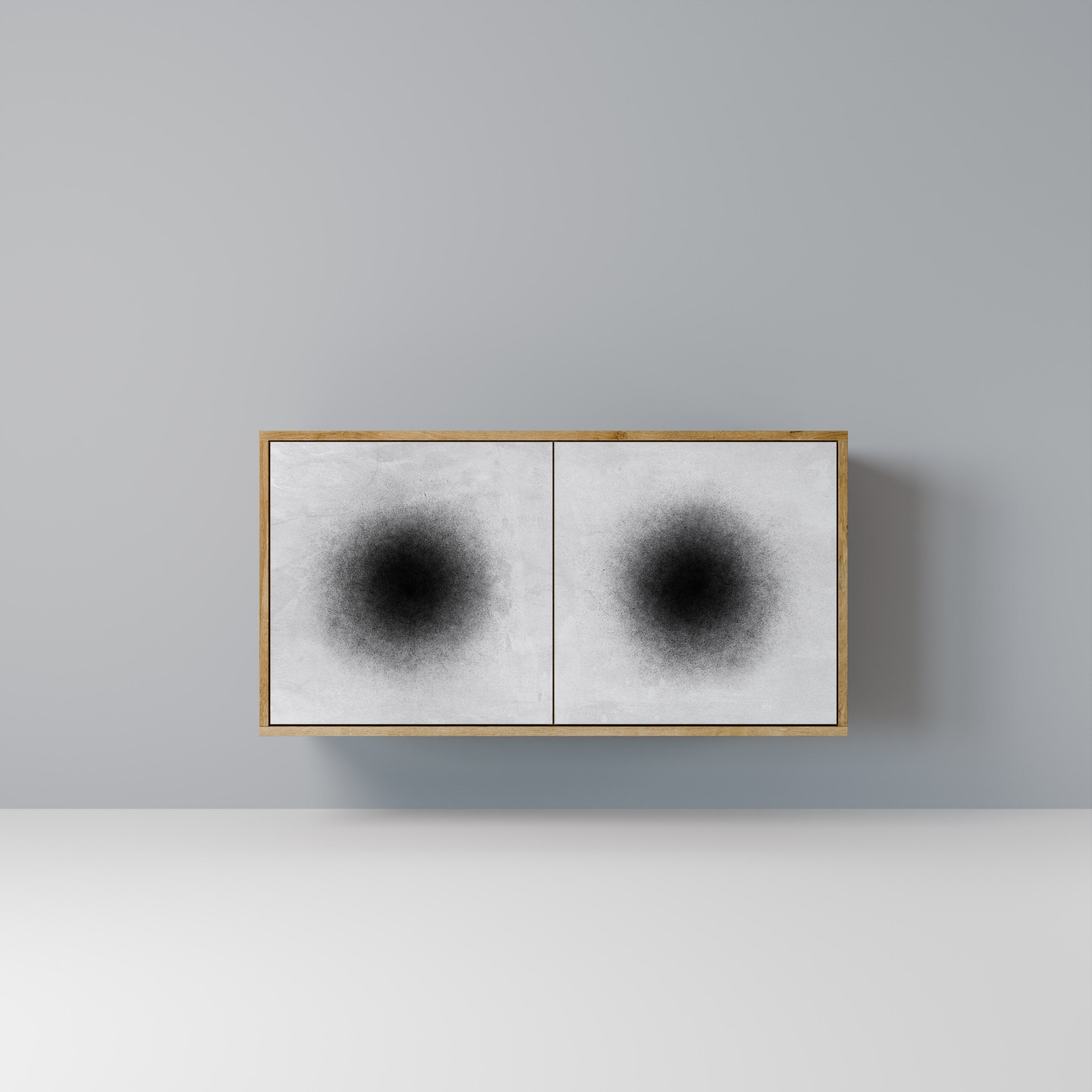 BLACK HOLE 2-Door Sideboard in Oak Effect