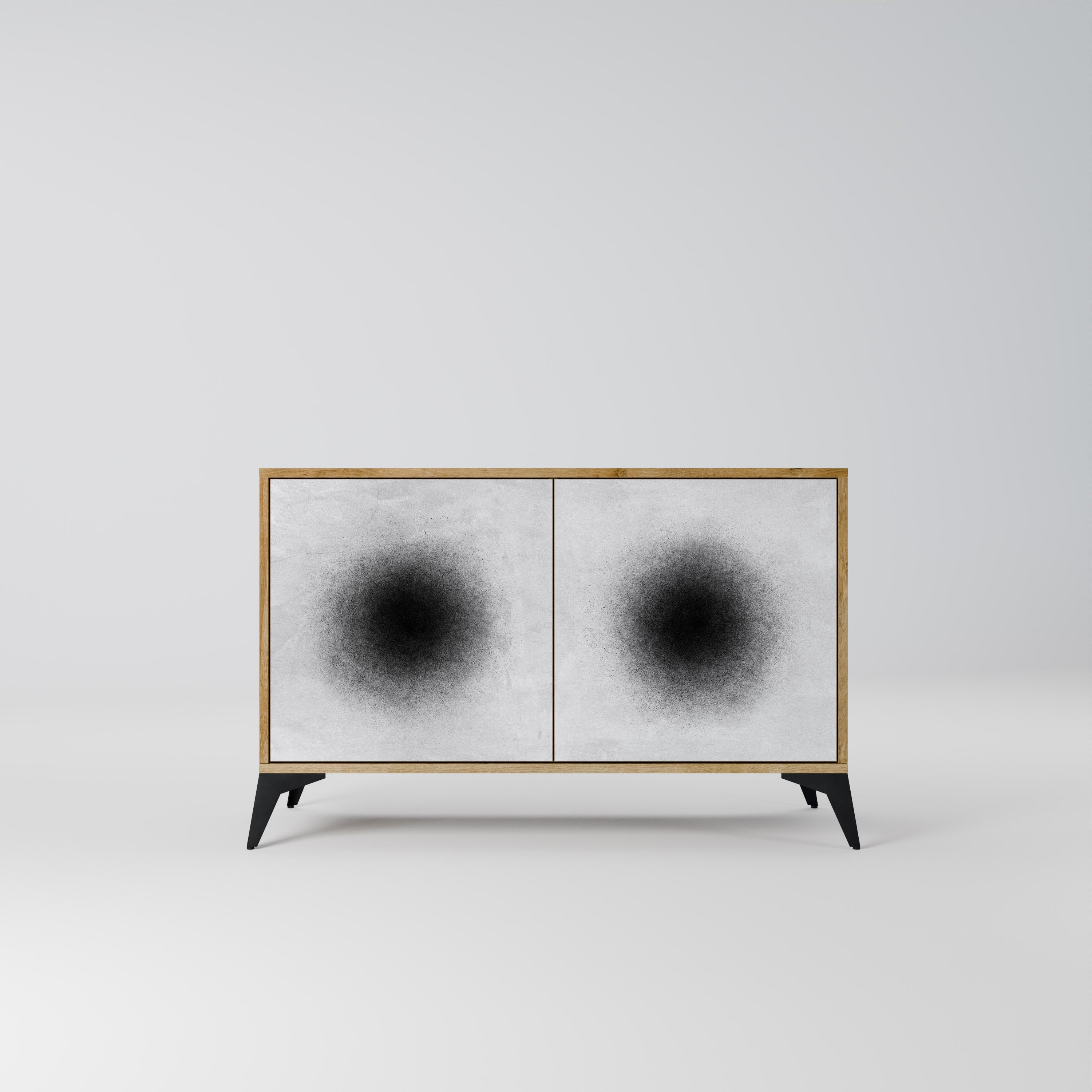 BLACK HOLE 2-Door Sideboard in Oak Effect