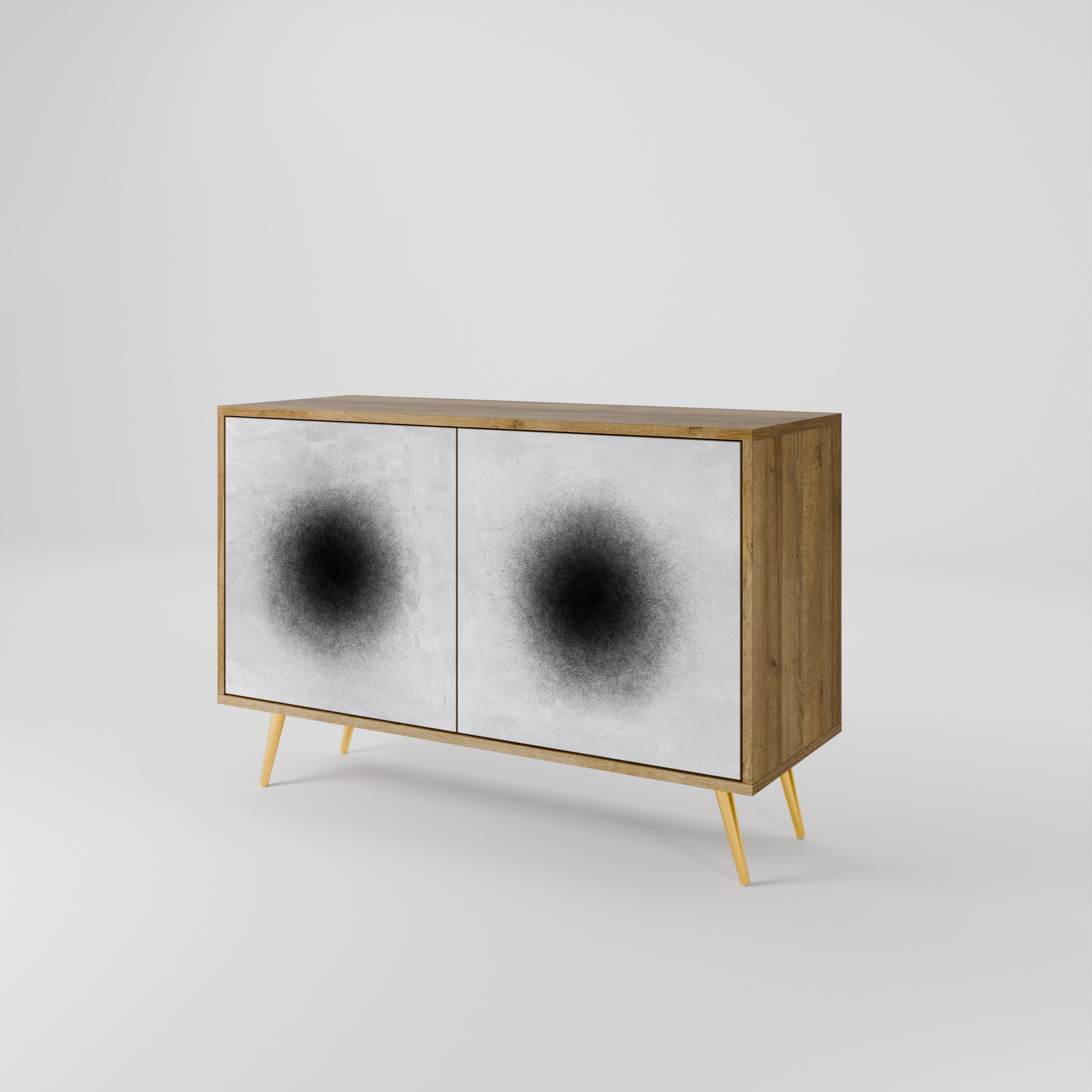 BLACK HOLE 2-Door Sideboard in Oak Effect