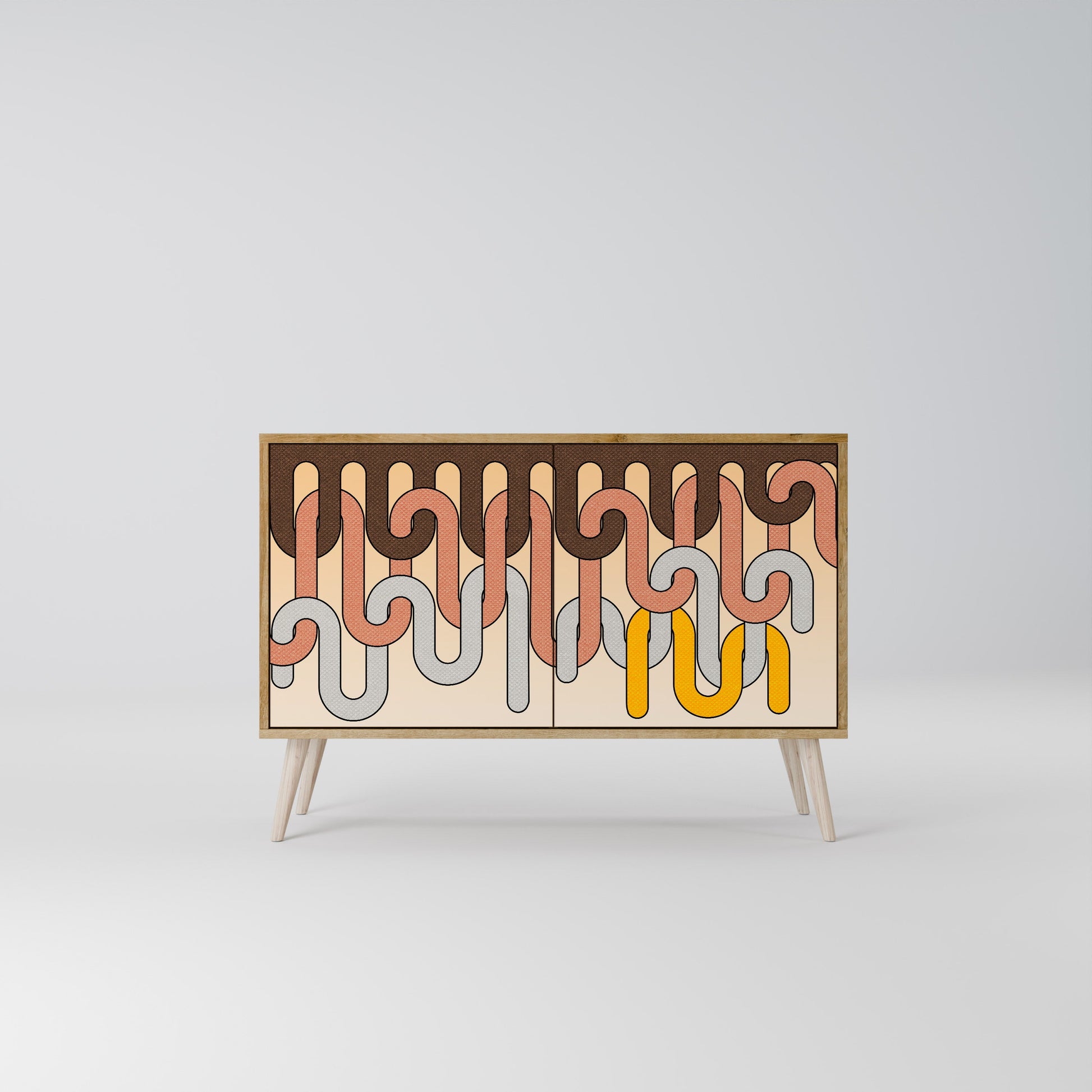 COLORFUL STRINGS 2-Door Sideboard in Oak Effect