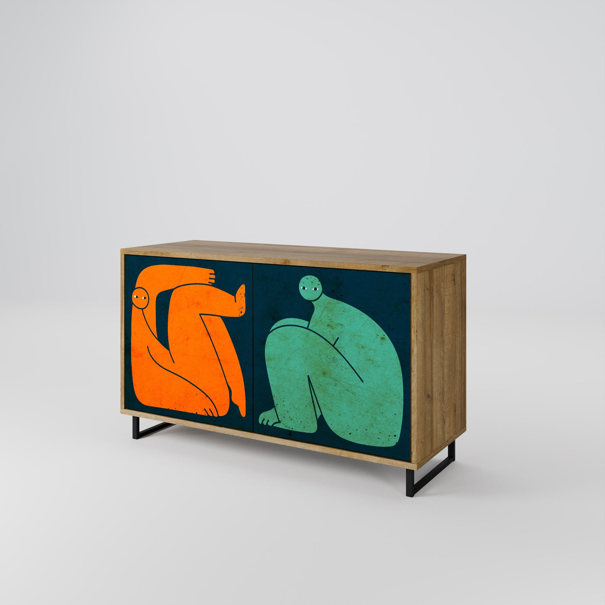 TOGETHER BUT SEPARATELY 2-Door Sideboard in Oak Effect