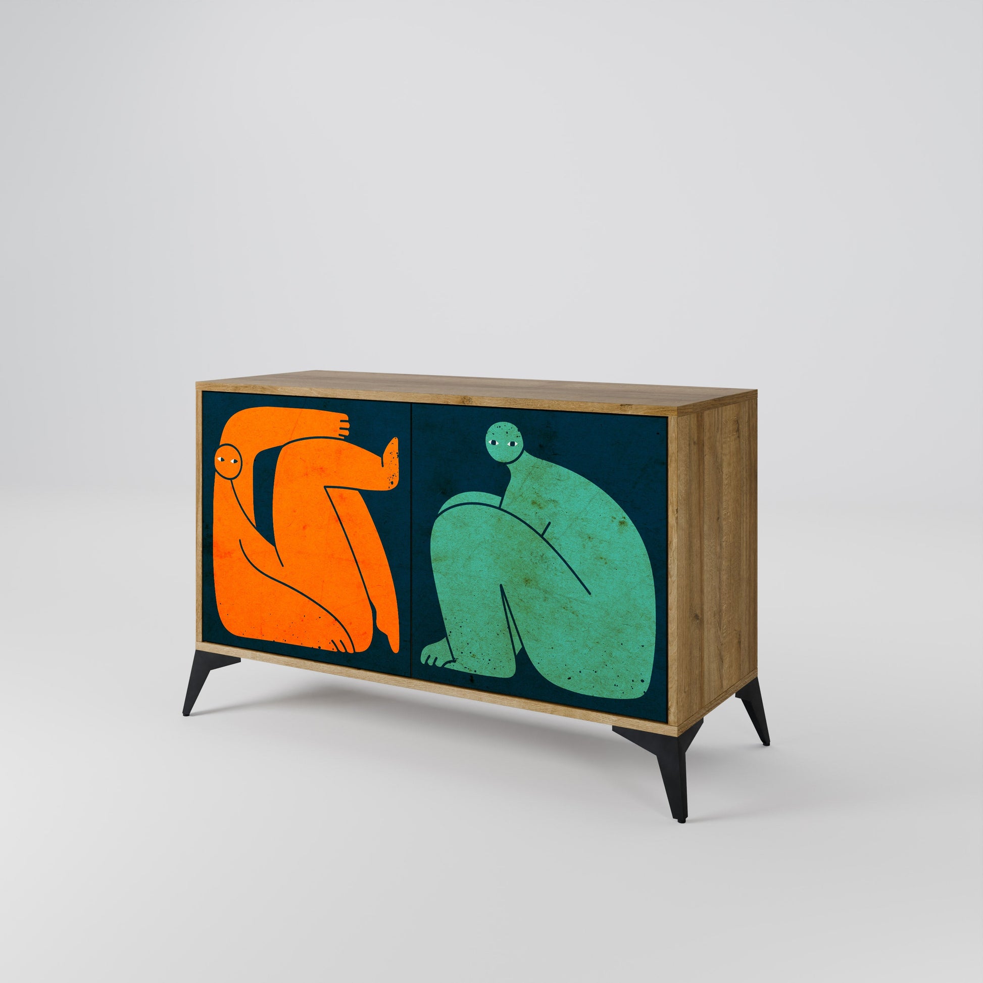 TOGETHER BUT SEPARATELY 2-Door Sideboard in Oak Effect