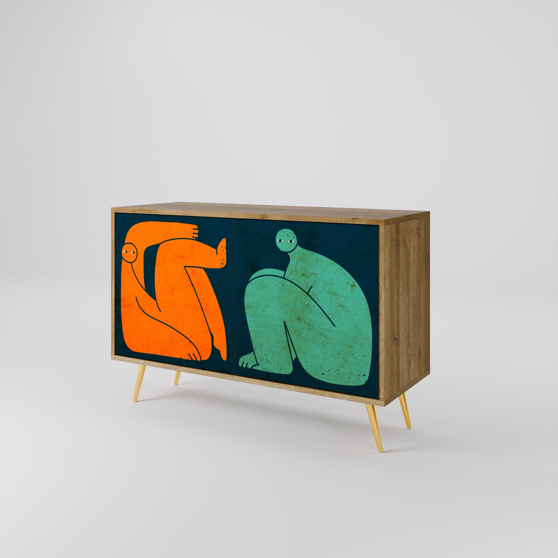 TOGETHER BUT SEPARATELY 2-Door Sideboard in Oak Effect