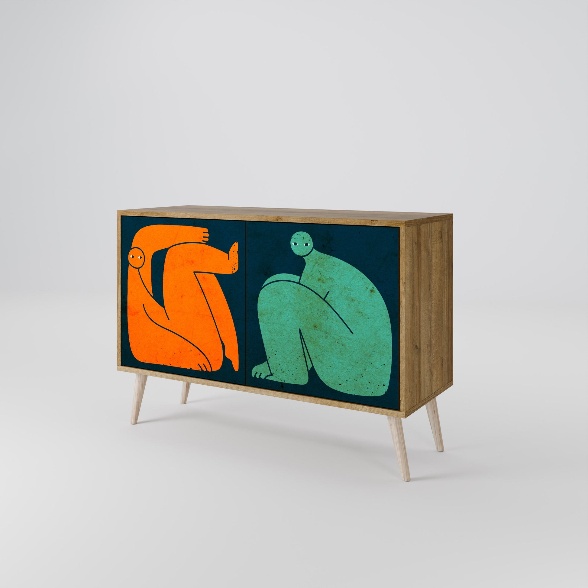 TOGETHER BUT SEPARATELY 2-Door Sideboard in Oak Effect