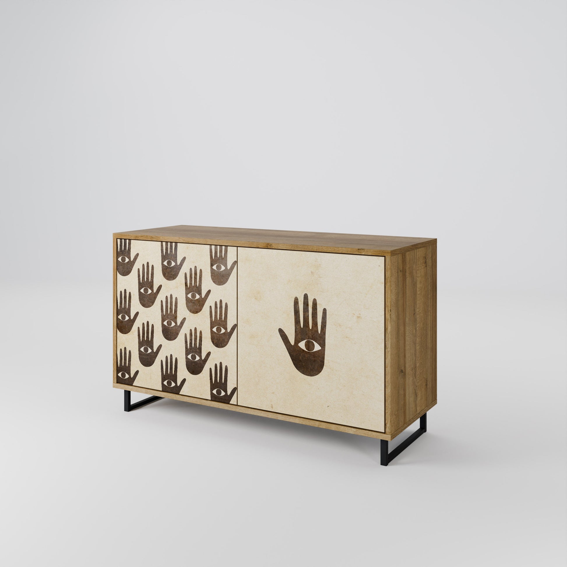 SEE MORE 2-Door Sideboard in Oak Effect